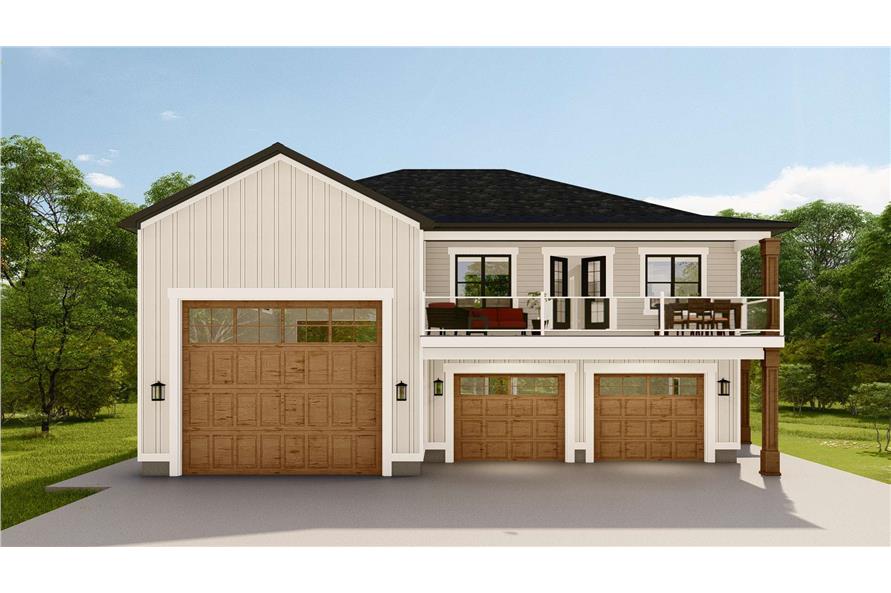 1-Bedroom, 967  Sq Ft Garage with Apartment home | Plan #187-1204