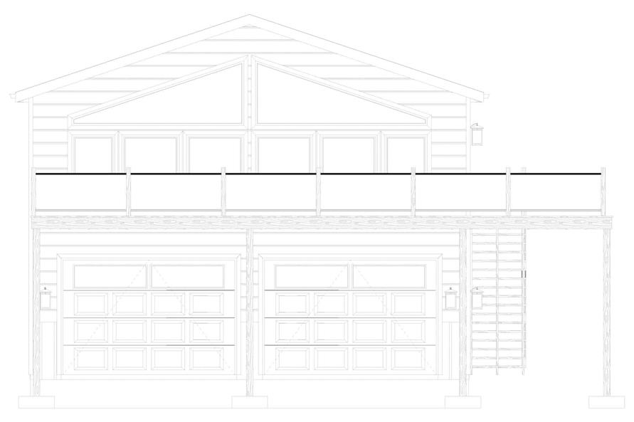 Home Plan Front Elevation of this 2-Bedroom,1096 Sq Ft Plan -187-1206