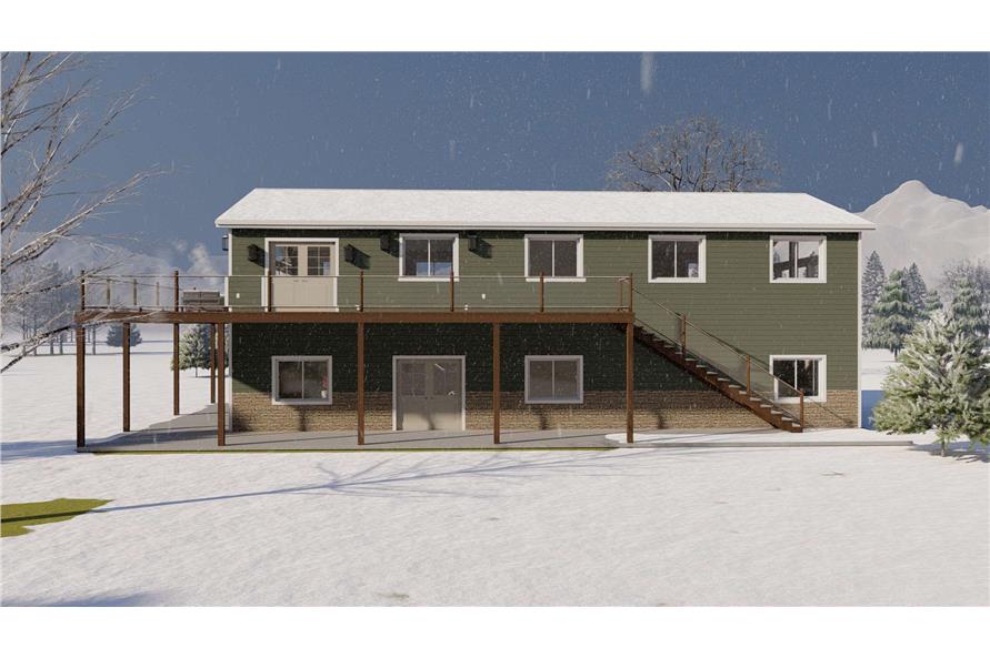 Right Side View of this 2-Bedroom,1096 Sq Ft Plan -187-1206