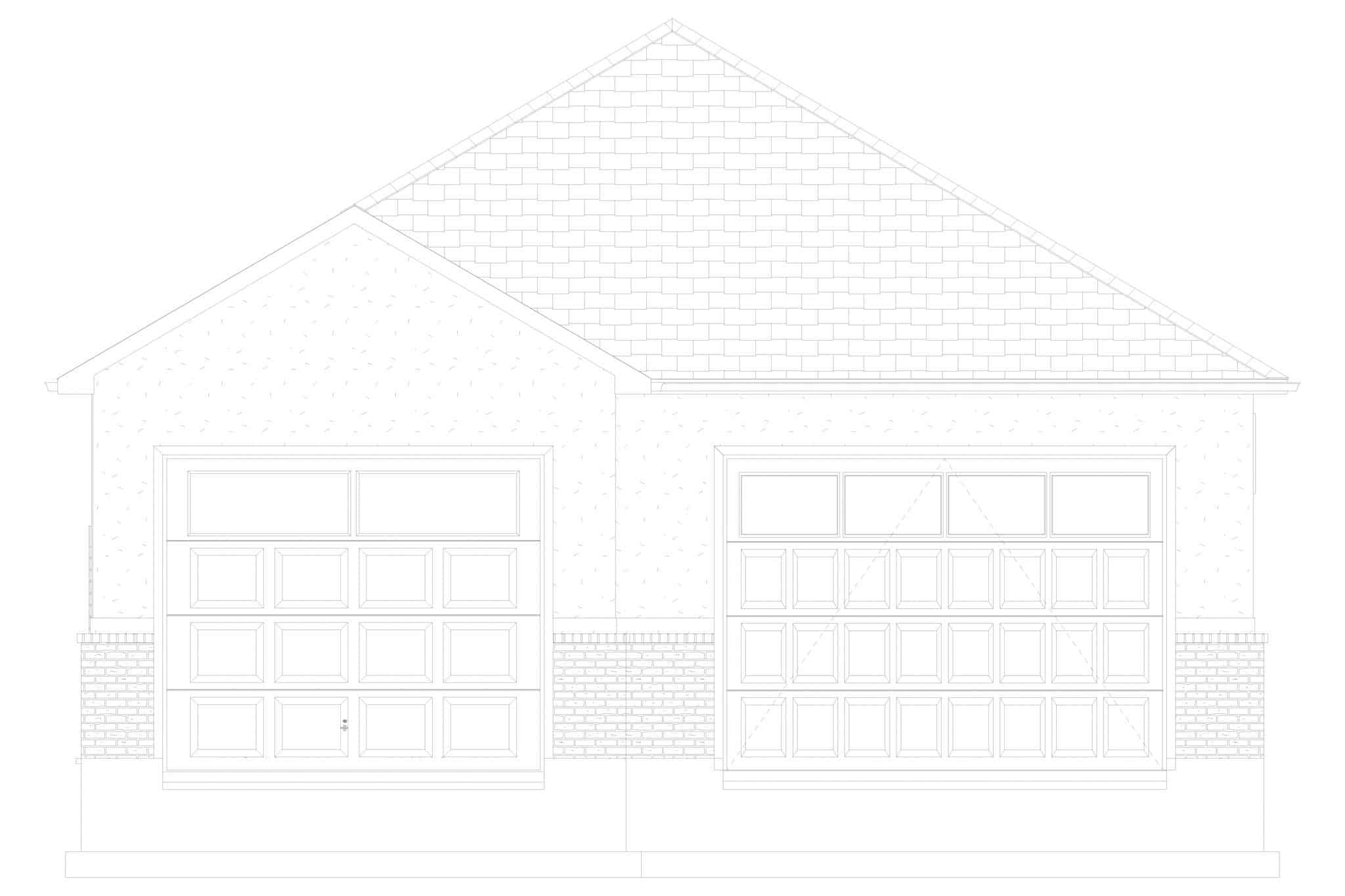 Home Plan Front Elevation of this 1-Bedroom,1 Sq Ft Plan -187-1209
