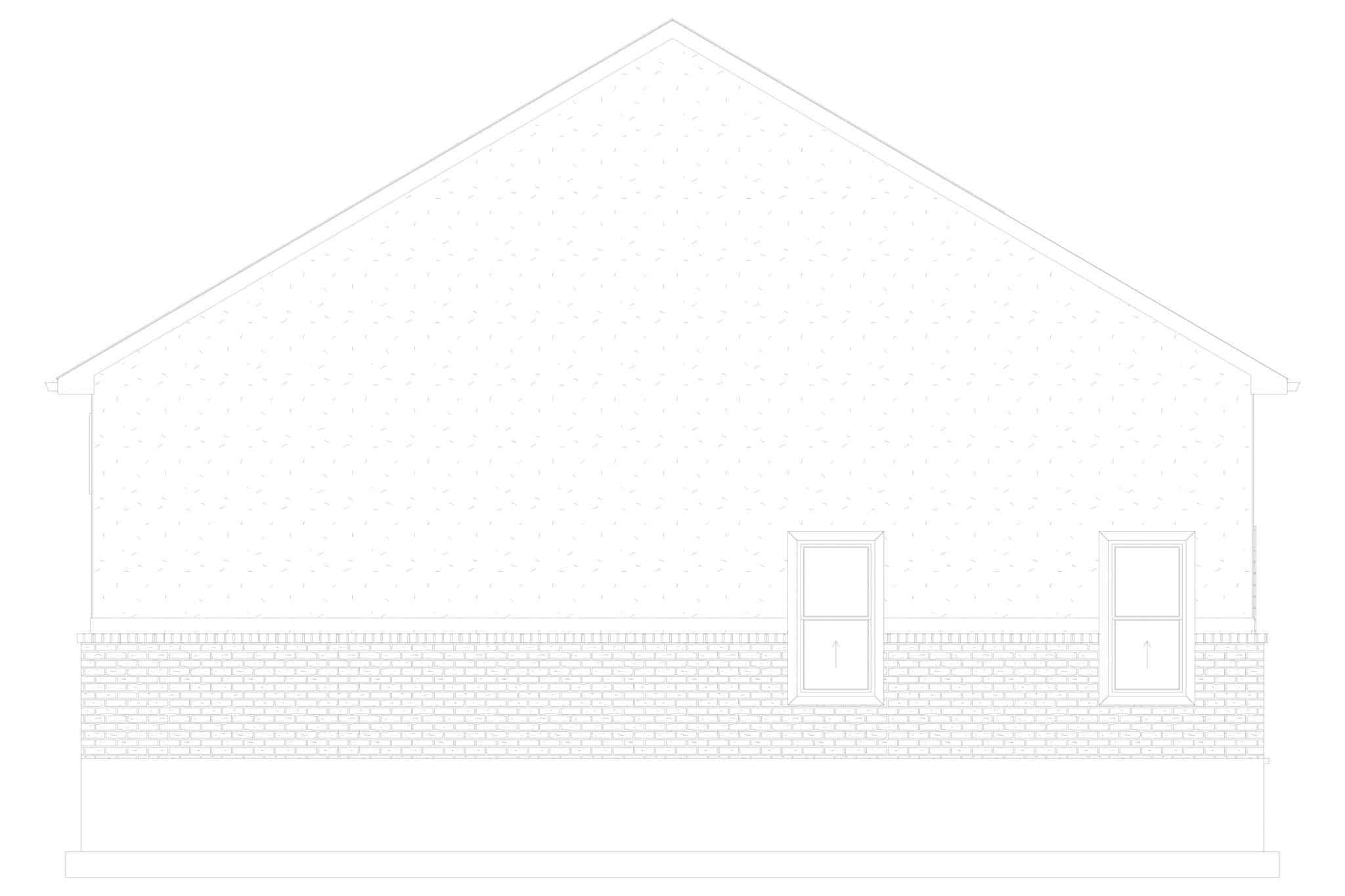 Home Plan Rear Elevation of this 1-Bedroom,1 Sq Ft Plan -187-1209