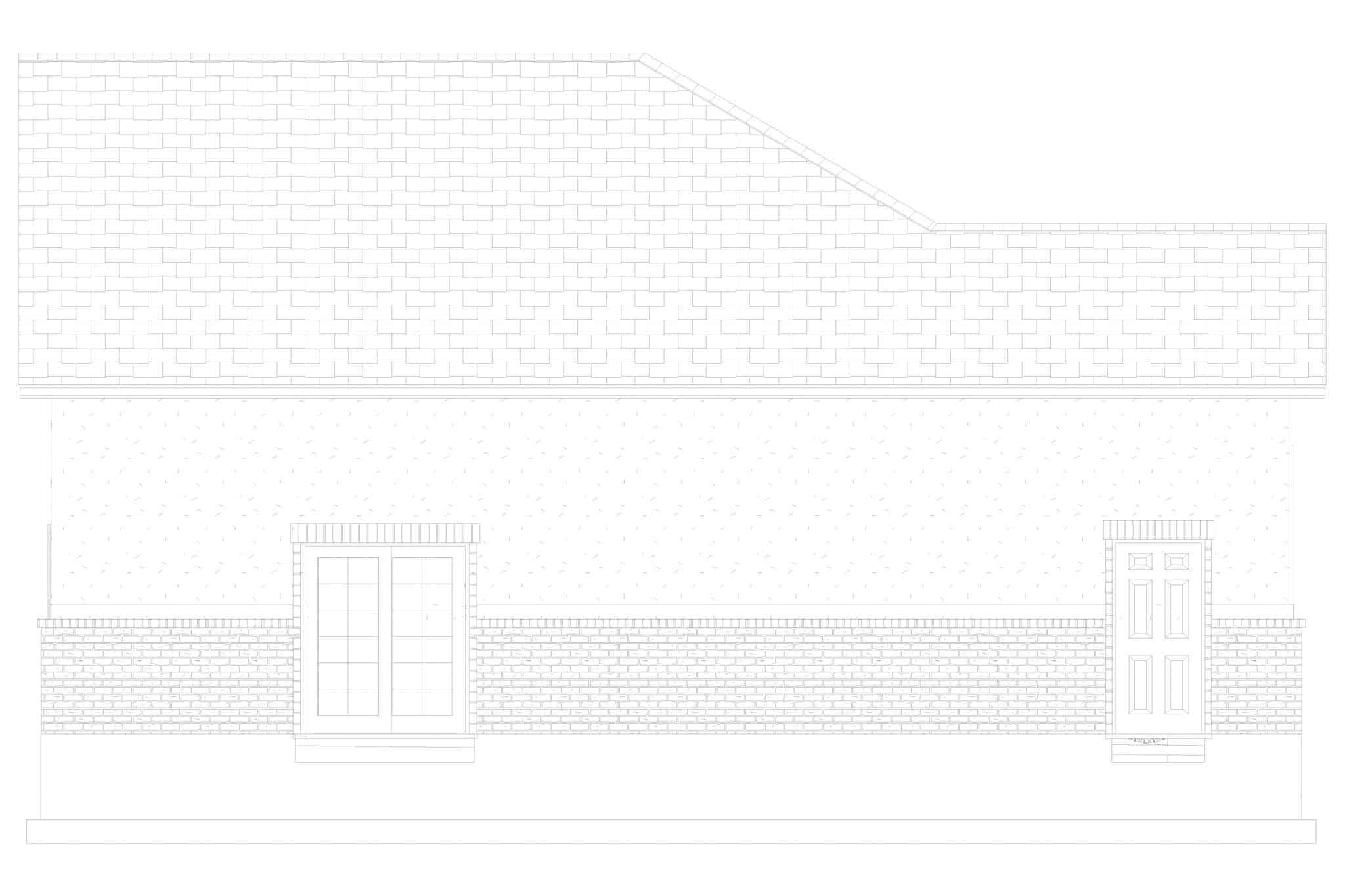 Home Plan Left Elevation of this 1-Bedroom,1 Sq Ft Plan -187-1209