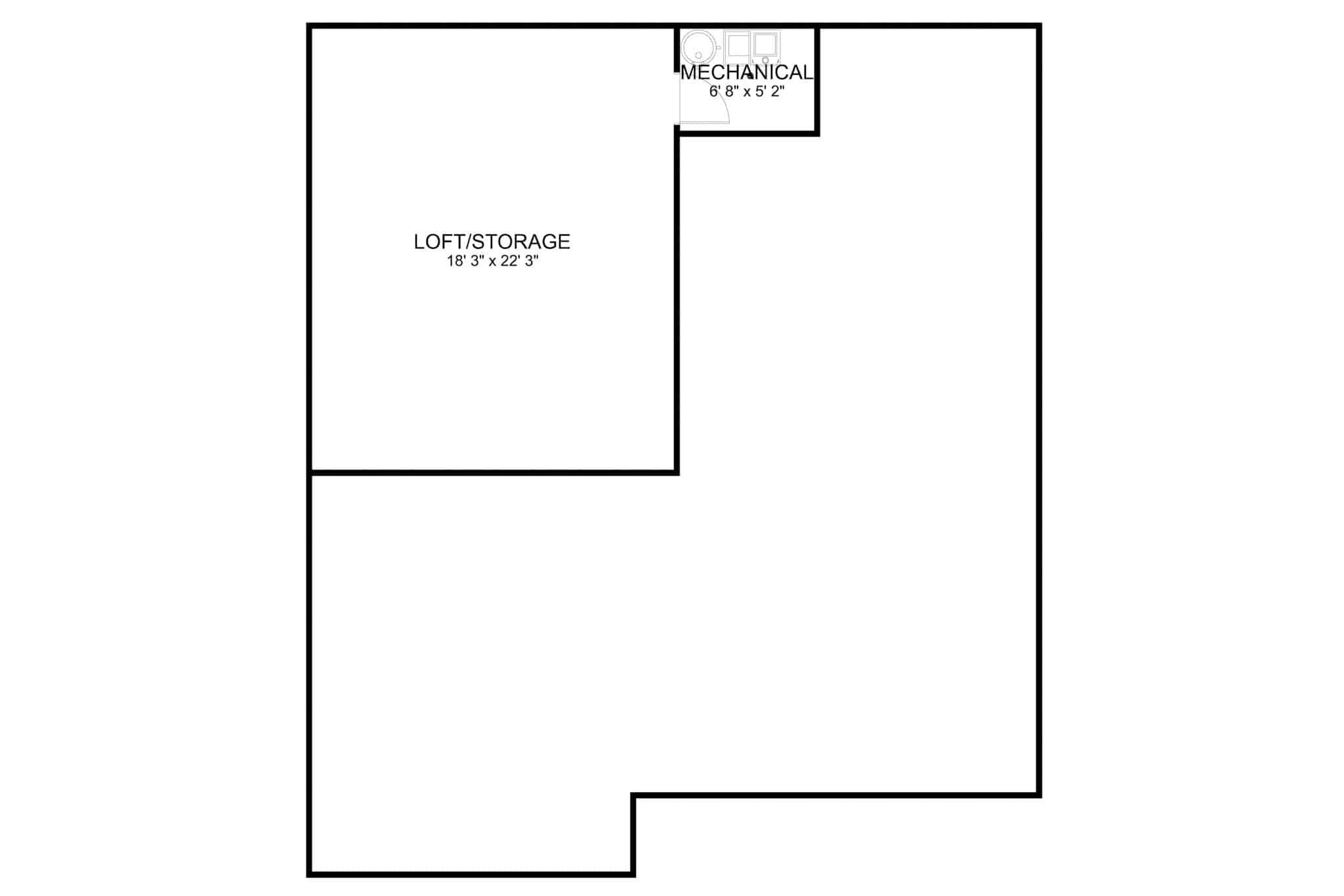 Bonus Room of Garage w/Apartments Plan #187-1209