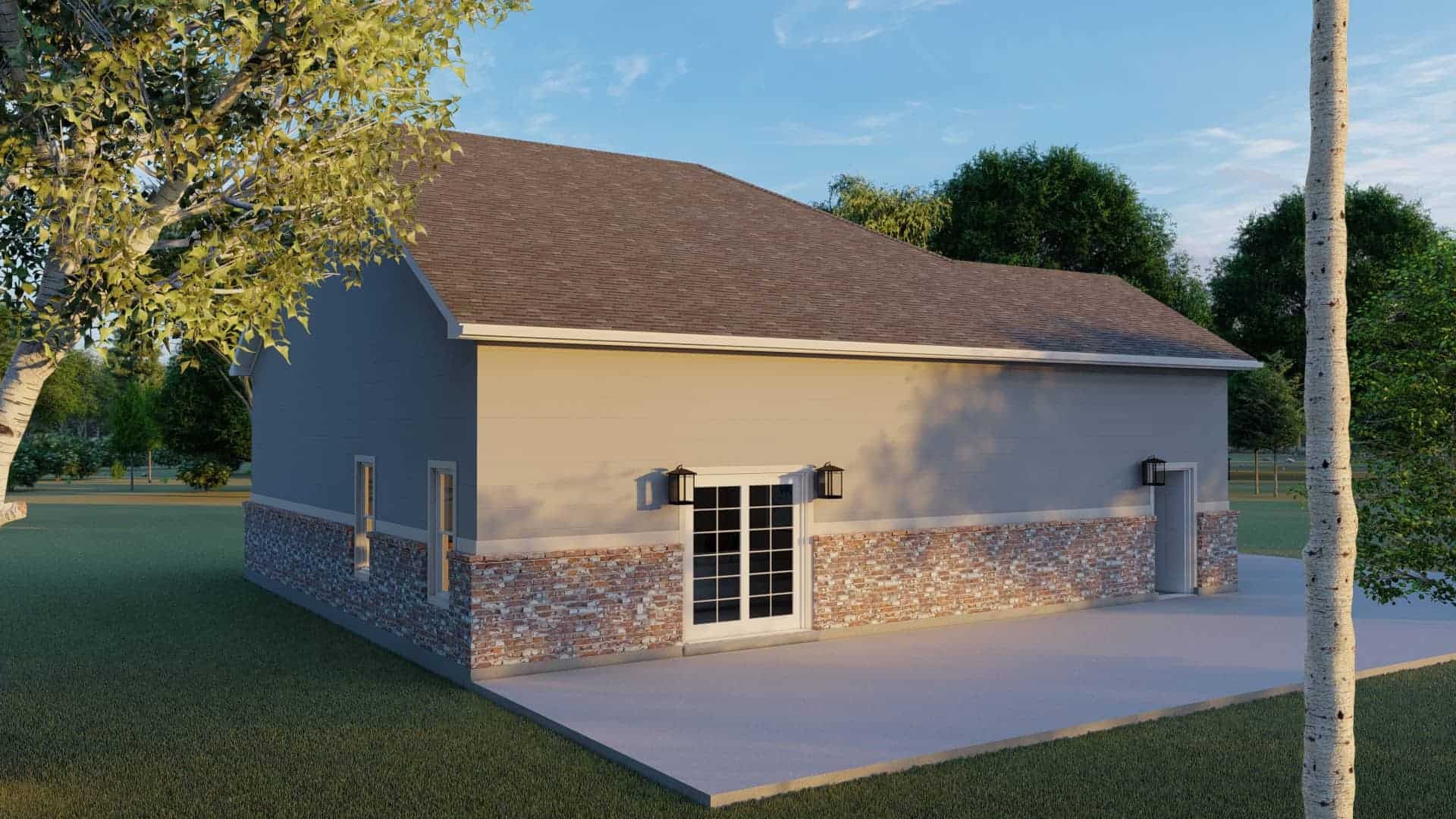Left Side View of this 1-Bedroom,1 Sq Ft Plan -187-1209