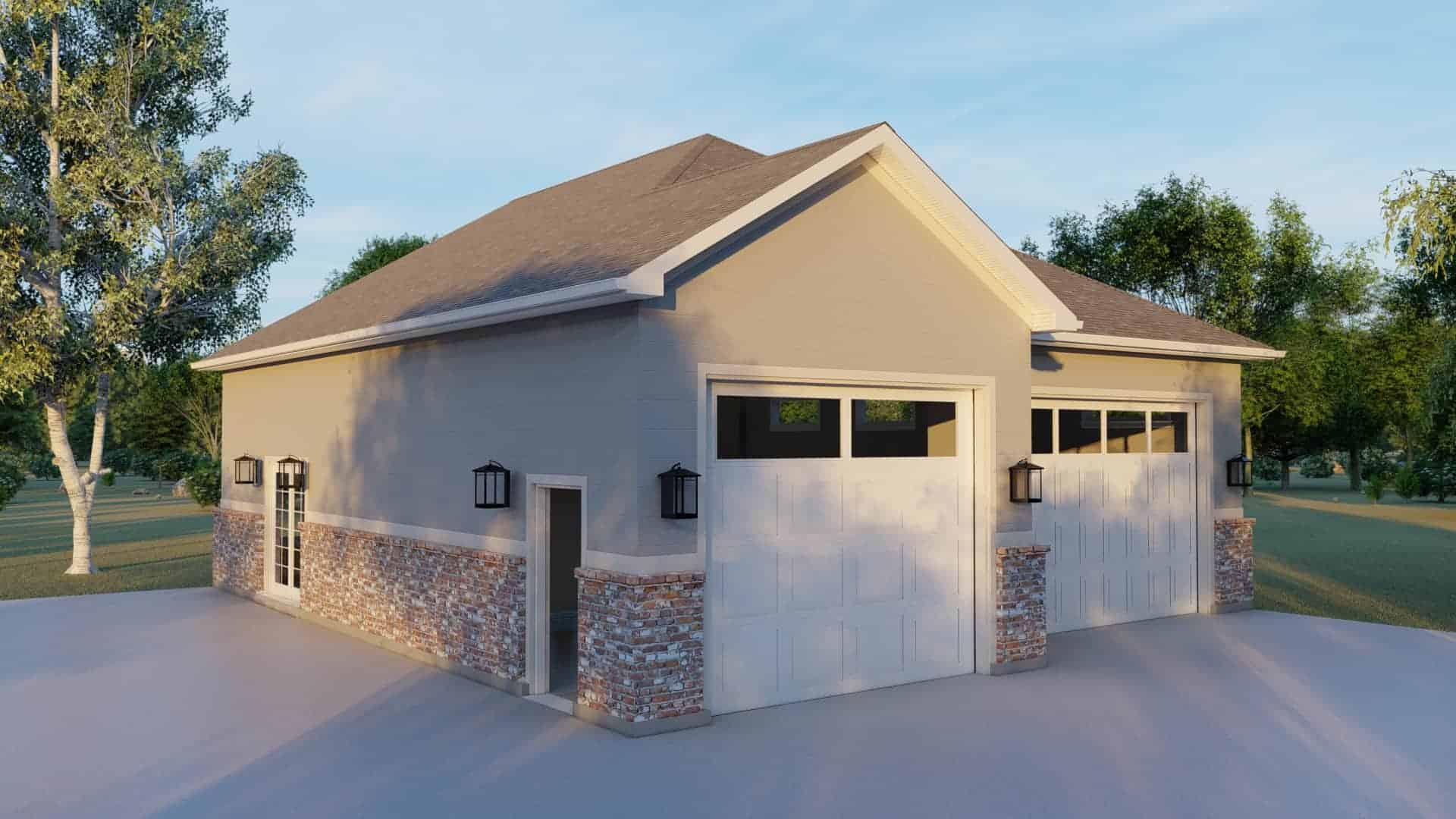 Left Side View of this 1-Bedroom,1 Sq Ft Plan -187-1209