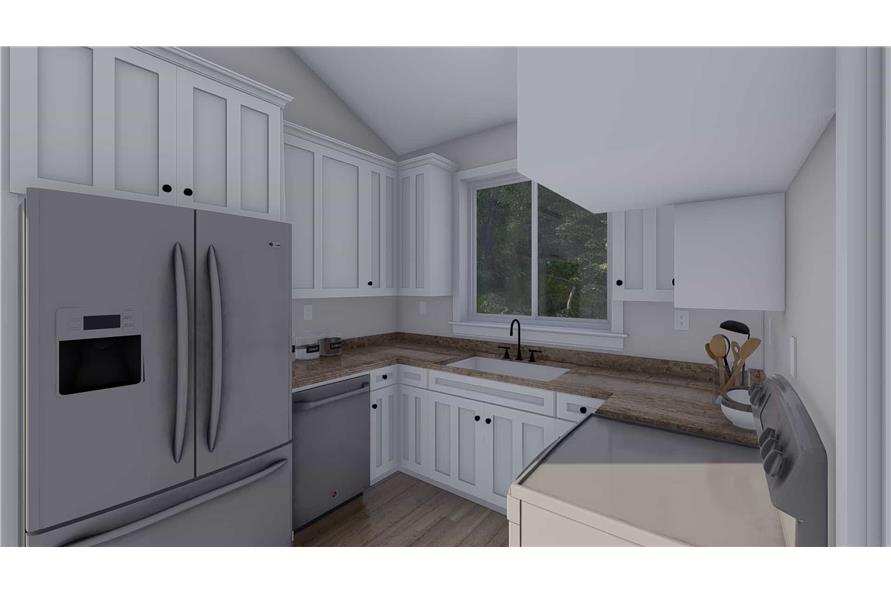 Kitchen of this 2-Bedroom,900 Sq Ft Plan -187-1210