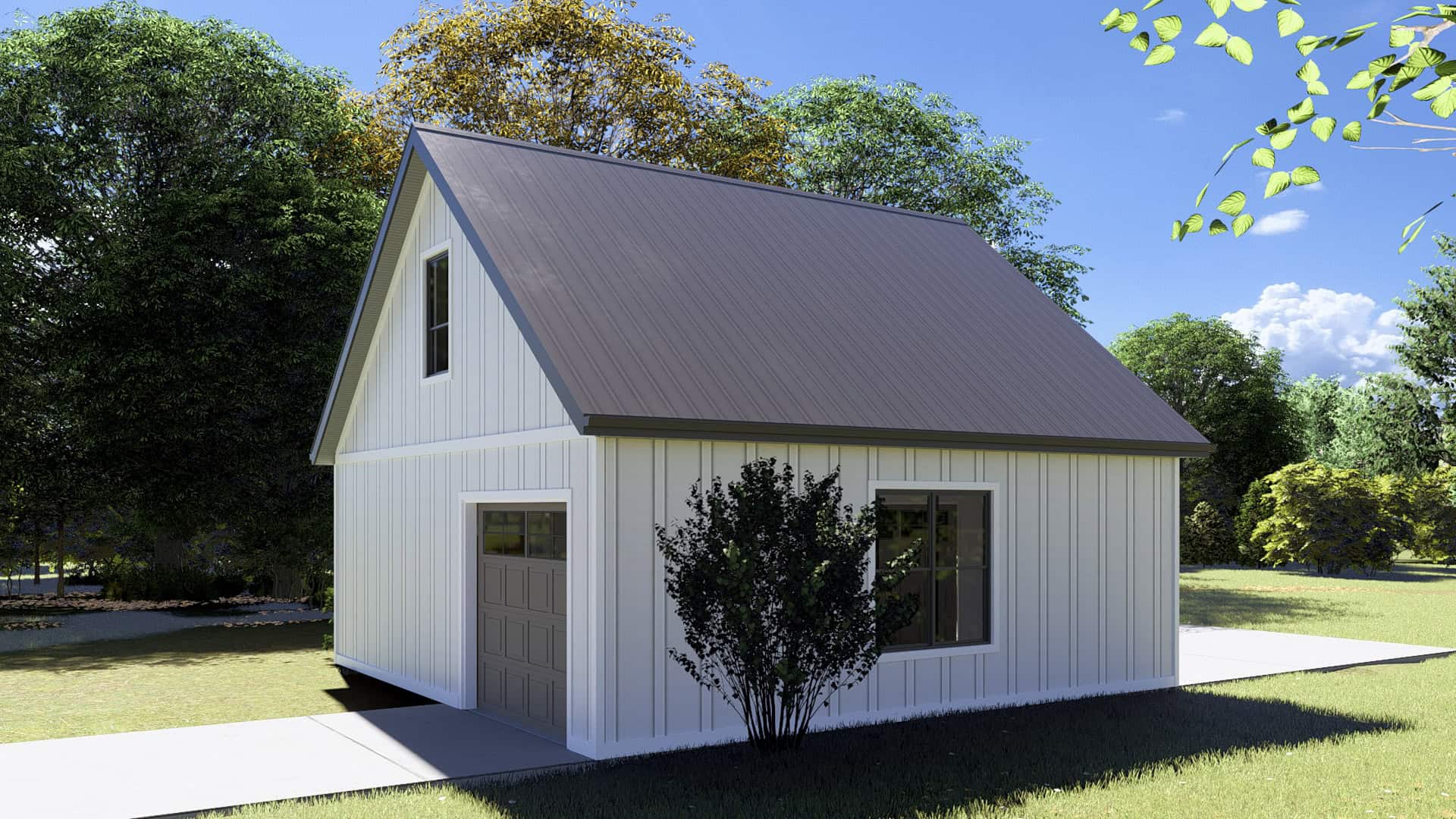 Rear View of this 0-Bedroom,464 Sq Ft Plan -187-1215