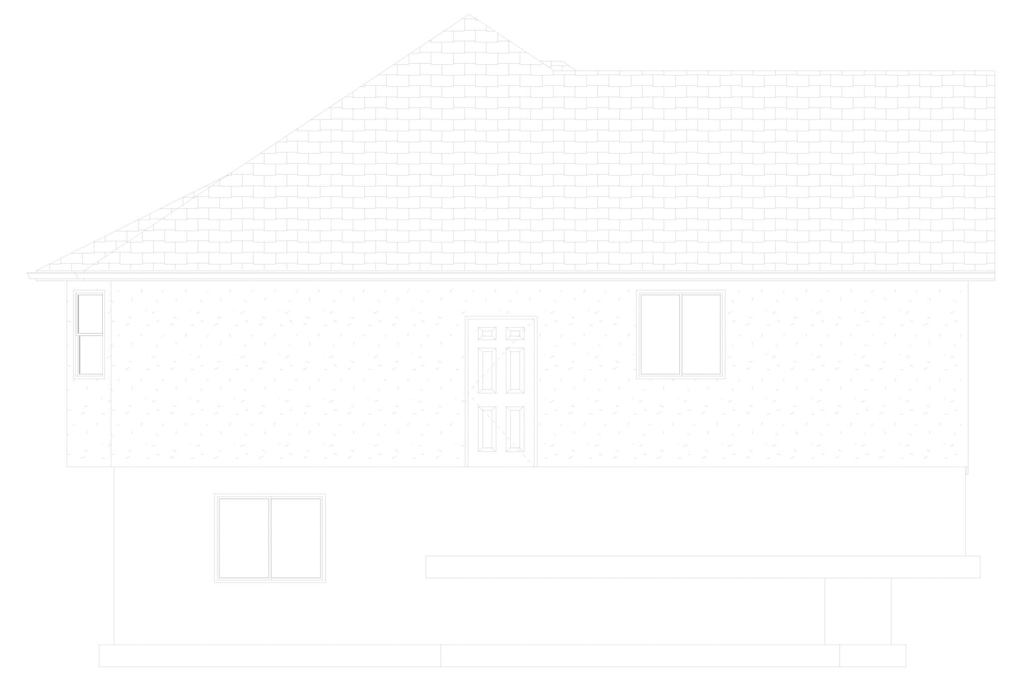 Home Plan Left Elevation of this 3-Bedroom,1808 Sq Ft Plan -187-1235