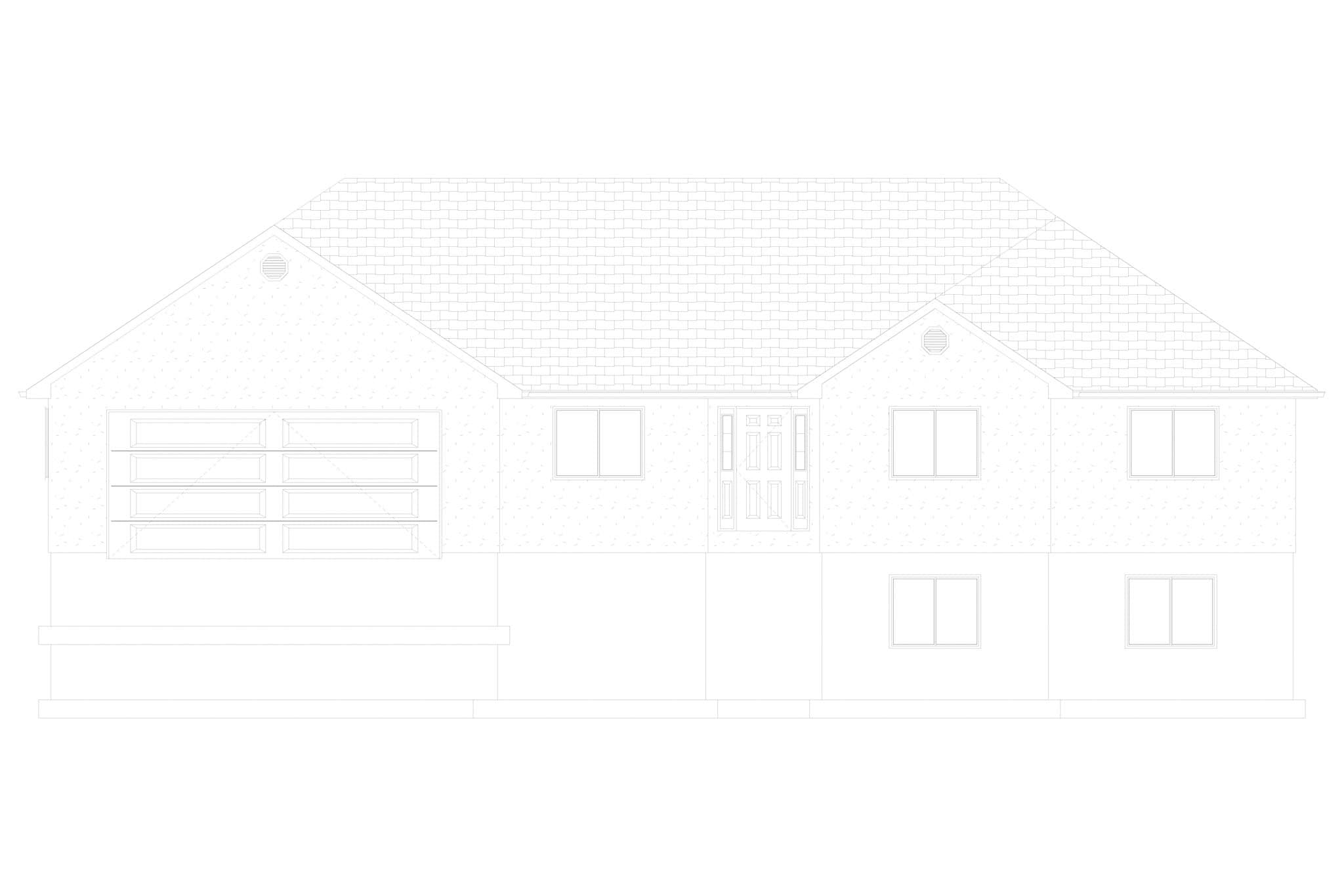 Home Plan Front Elevation of this 3-Bedroom,1808 Sq Ft Plan -187-1235