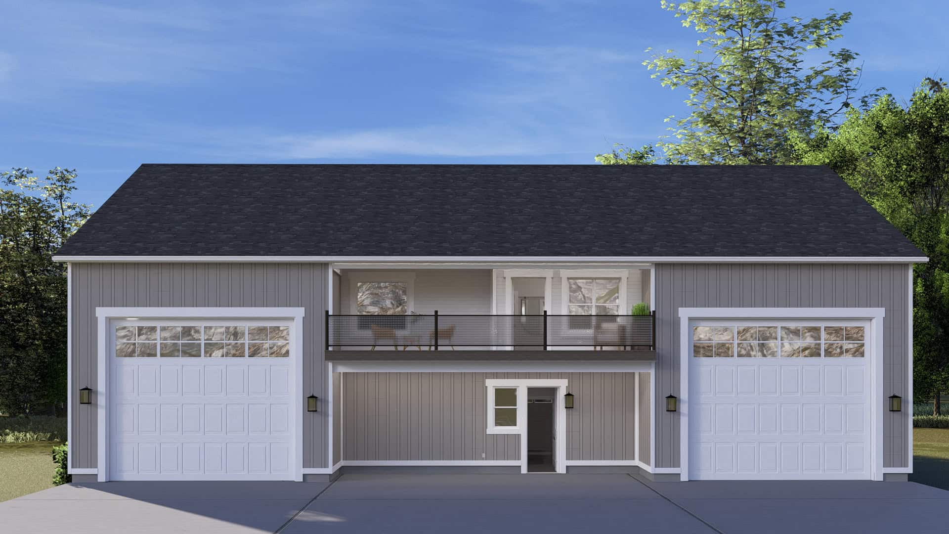 Front View of this 1-Bedroom,1376 Sq Ft Plan -187-1238
