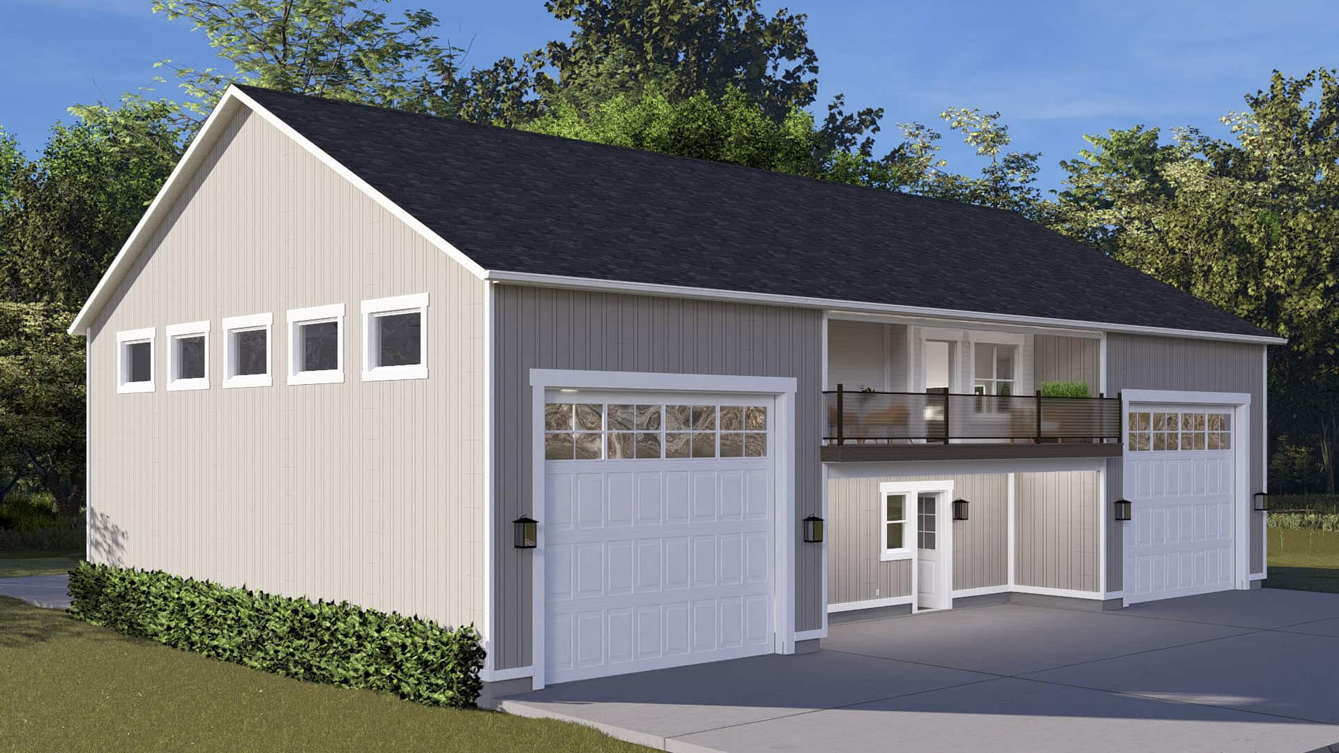 Left Side View of this 1-Bedroom,1376 Sq Ft Plan -187-1238