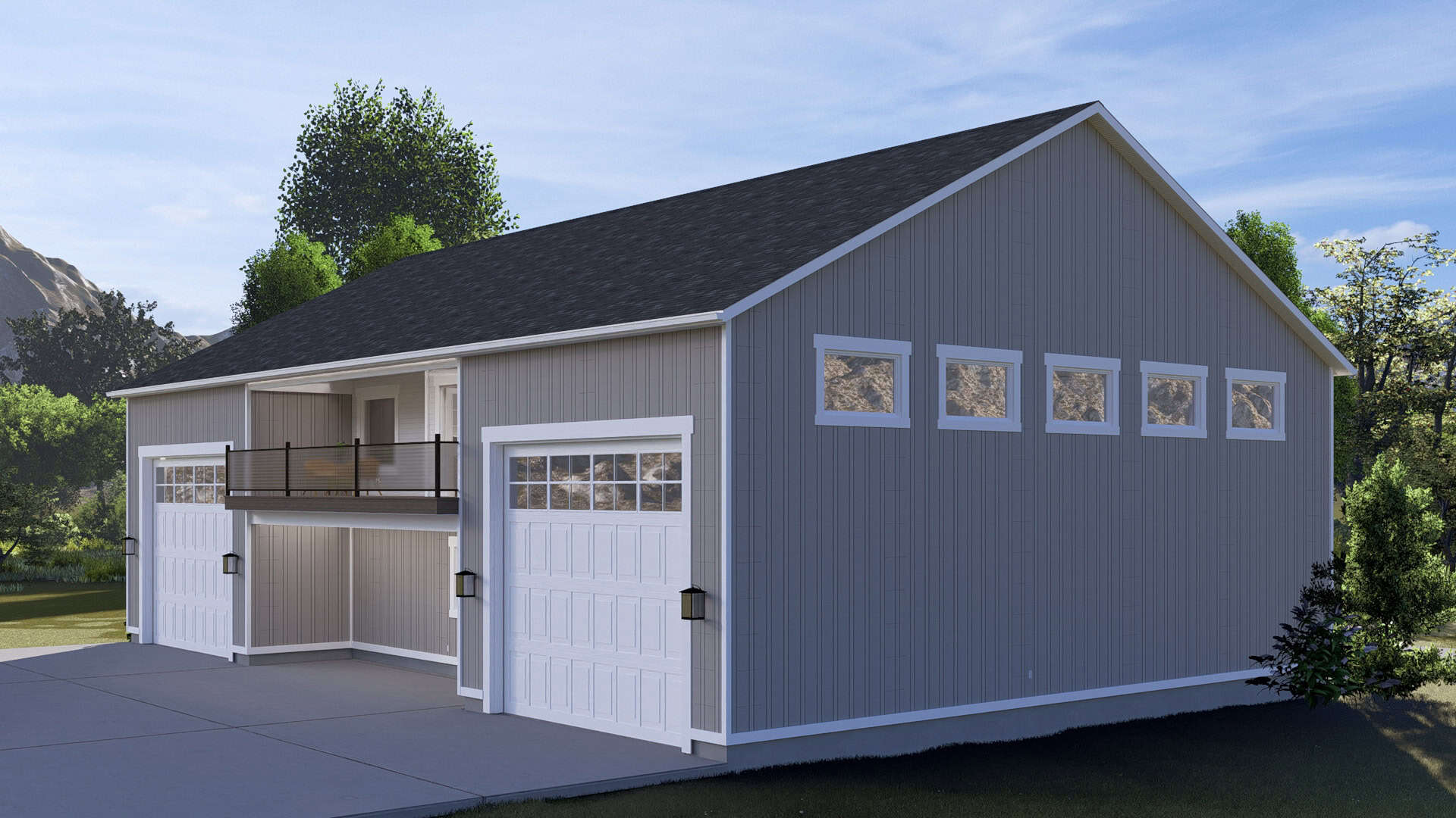 Right Side View of this 1-Bedroom,1376 Sq Ft Plan -187-1238