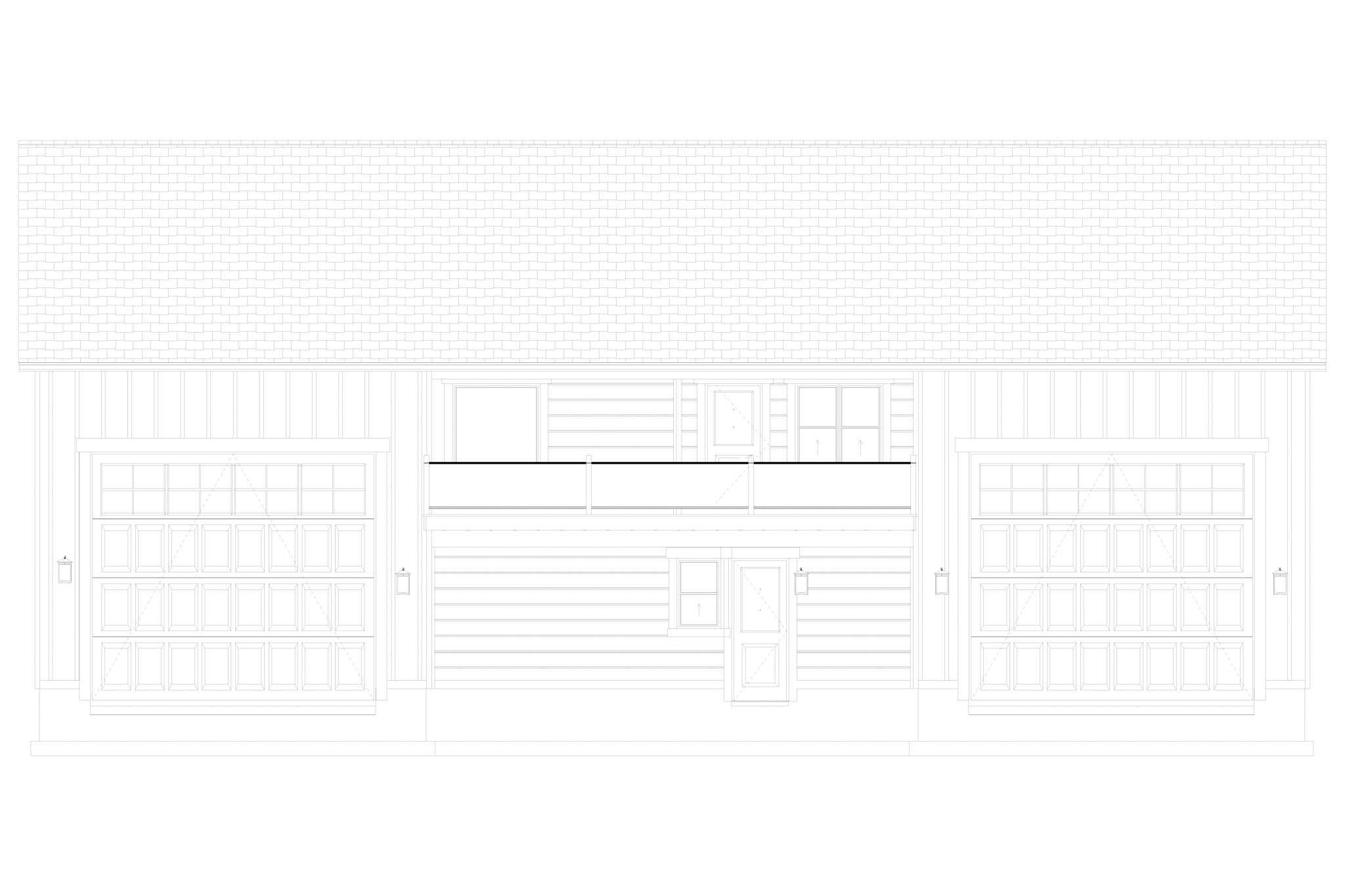 Home Plan Rear Elevation of this 1-Bedroom,1376 Sq Ft Plan -187-1238