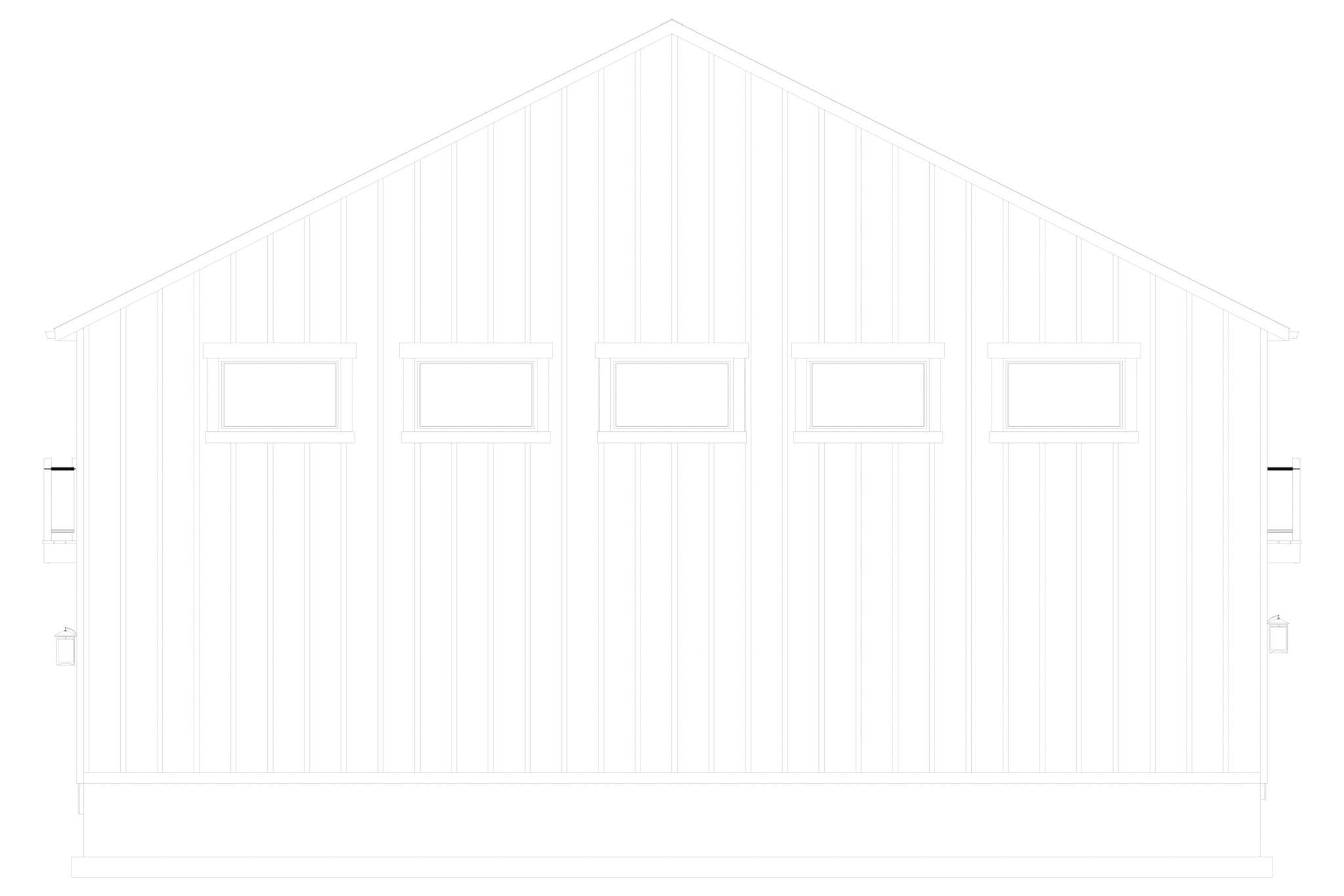 Home Plan Right Elevation of this 1-Bedroom,1376 Sq Ft Plan -187-1238