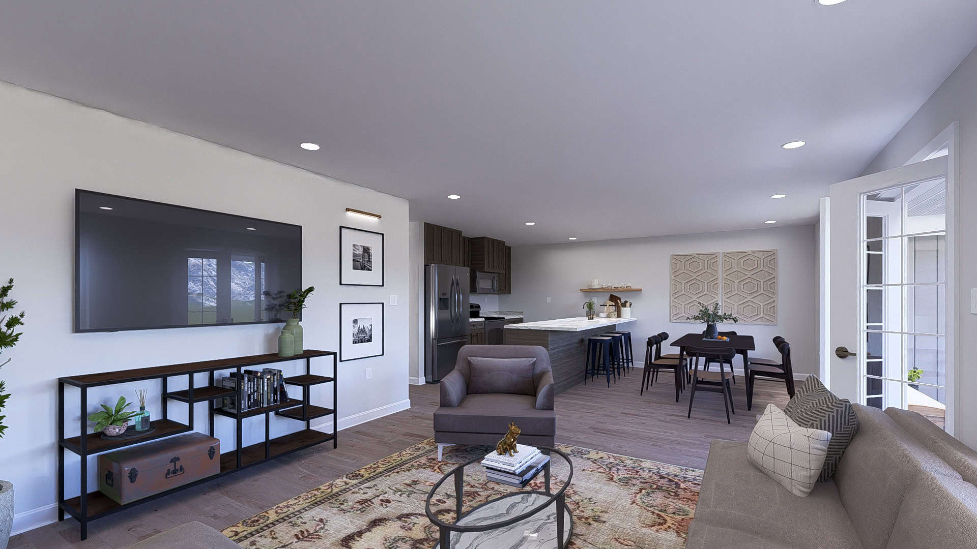 Living Room of this 1-Bedroom,1376 Sq Ft Plan -187-1238