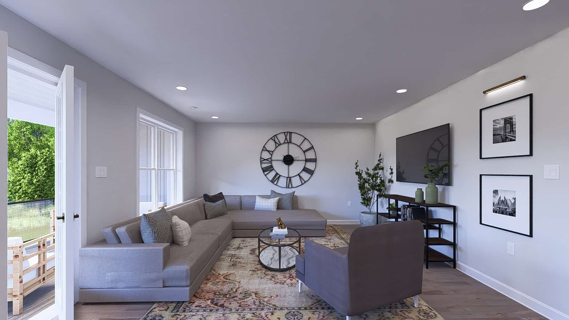 Living Room of this 1-Bedroom,1376 Sq Ft Plan -187-1238