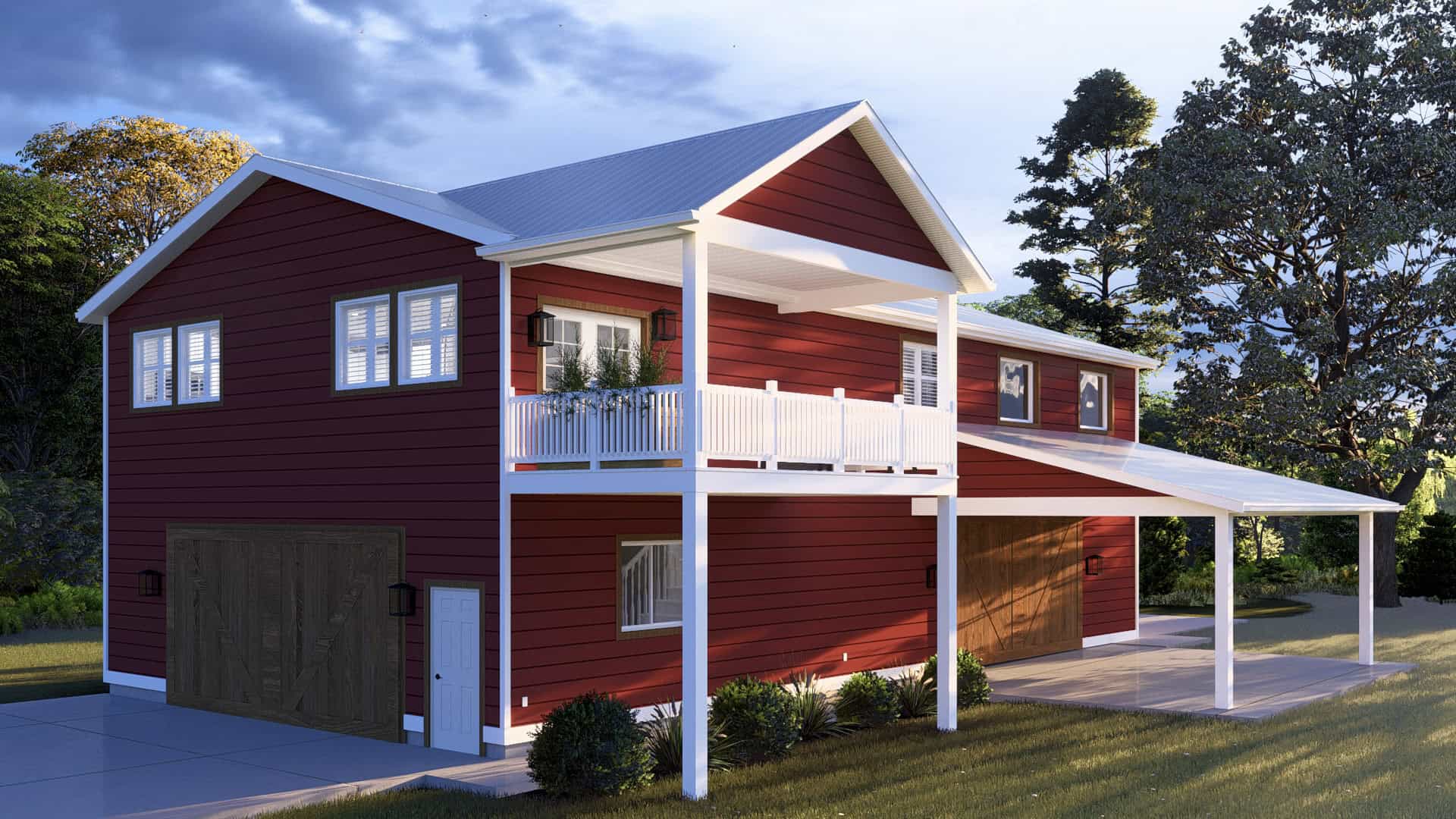 Right Side View of this 2-Bedroom,1253 Sq Ft Plan -187-1243