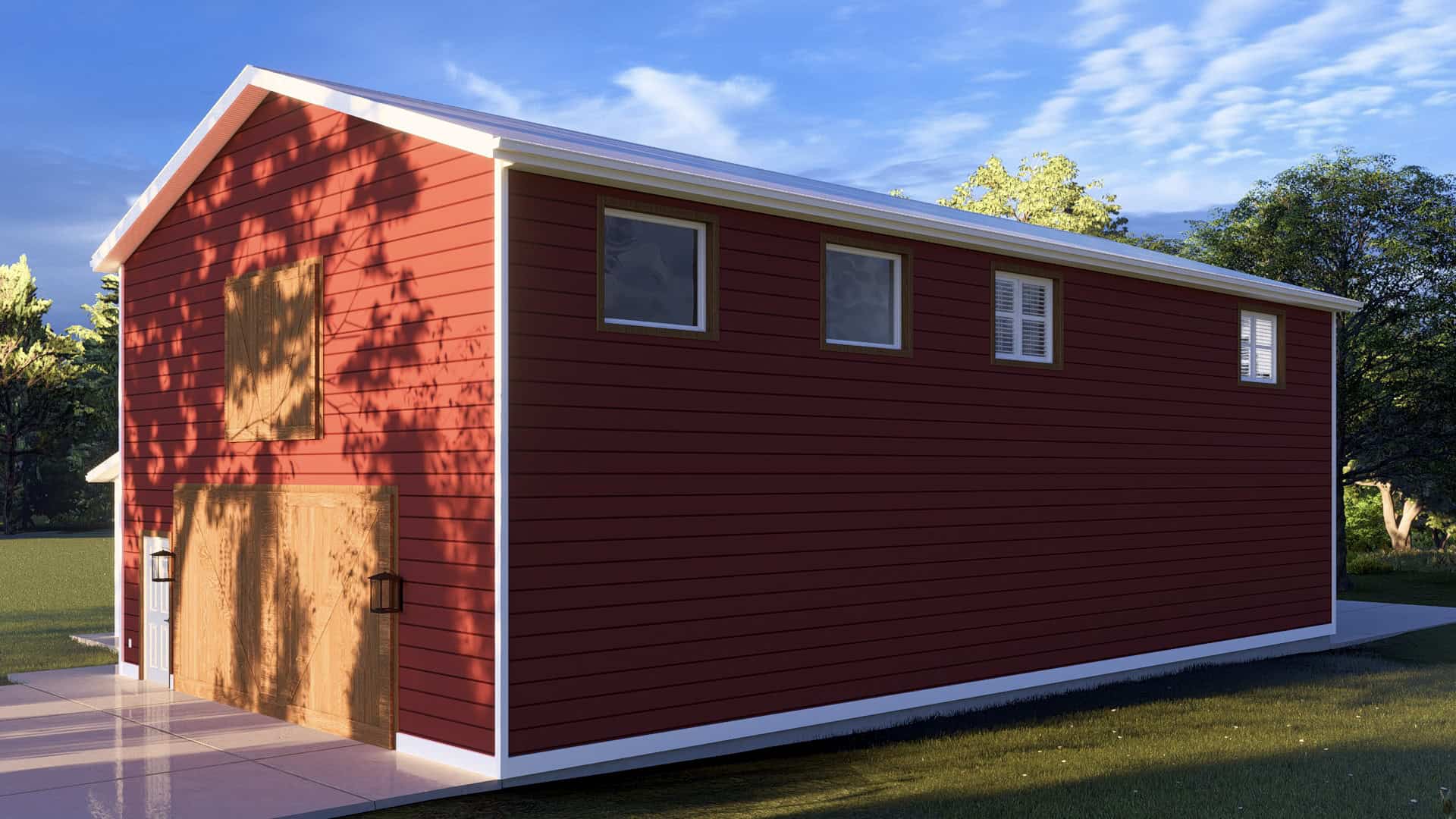 Rear View of this 2-Bedroom,1253 Sq Ft Plan -187-1243