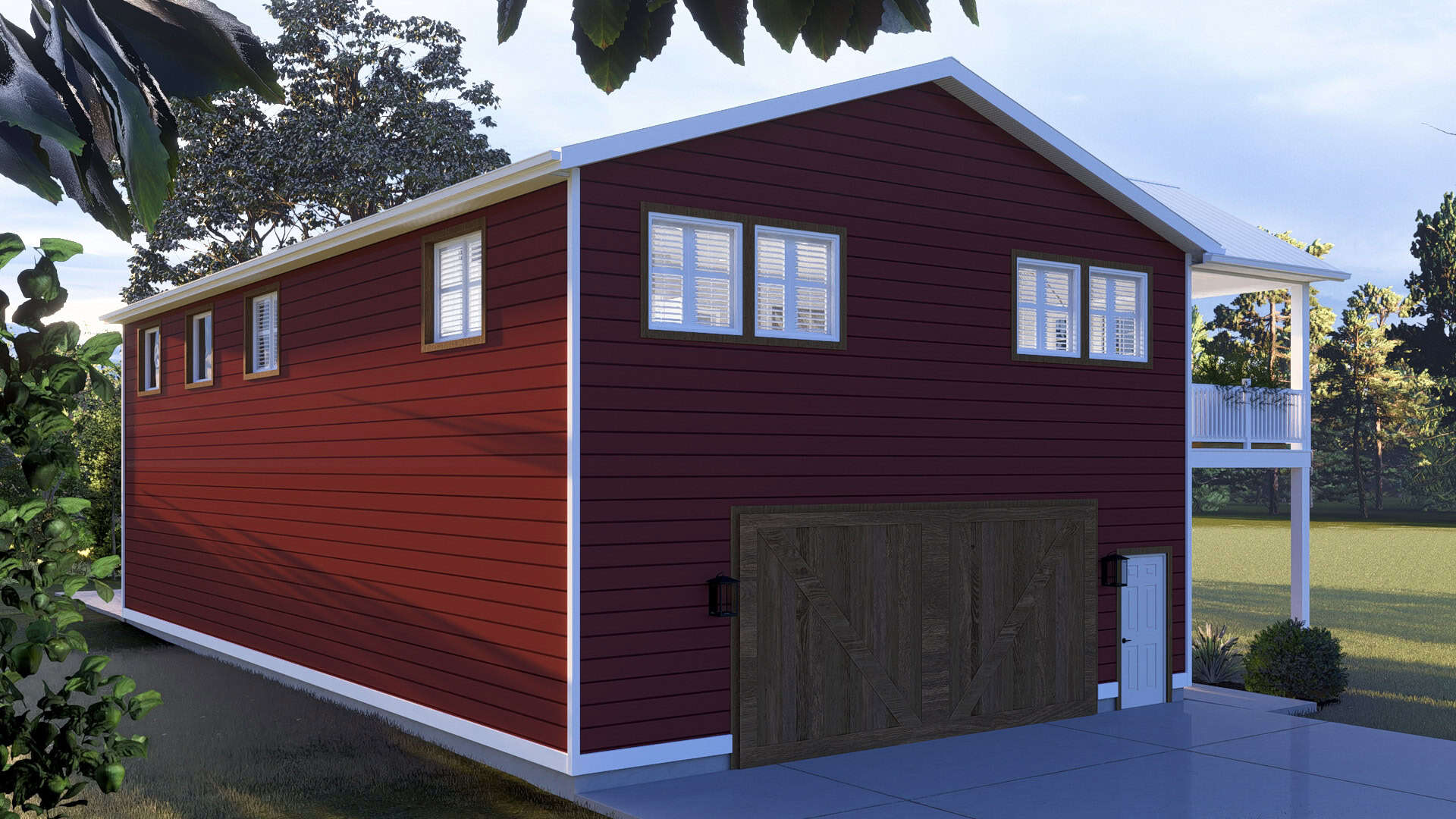 Left Side View of this 2-Bedroom,1253 Sq Ft Plan -187-1243