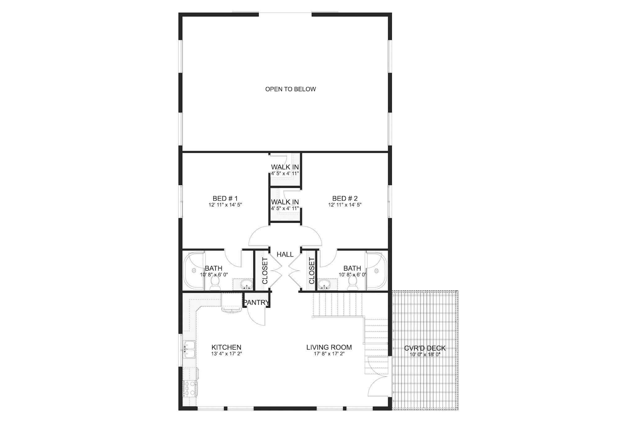 Main Level of Garage w/Apartments Plan #187-1243