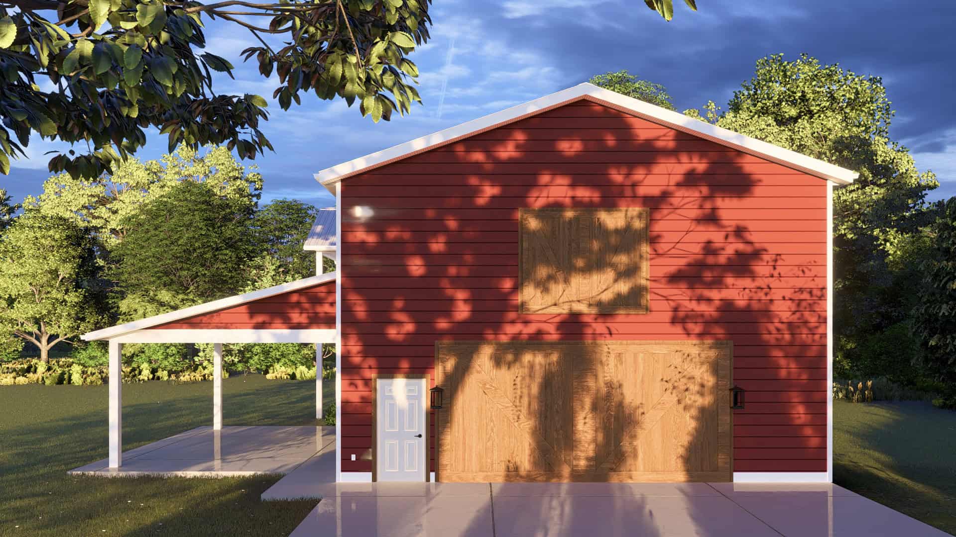 Rear View of this 2-Bedroom,1253 Sq Ft Plan -187-1243