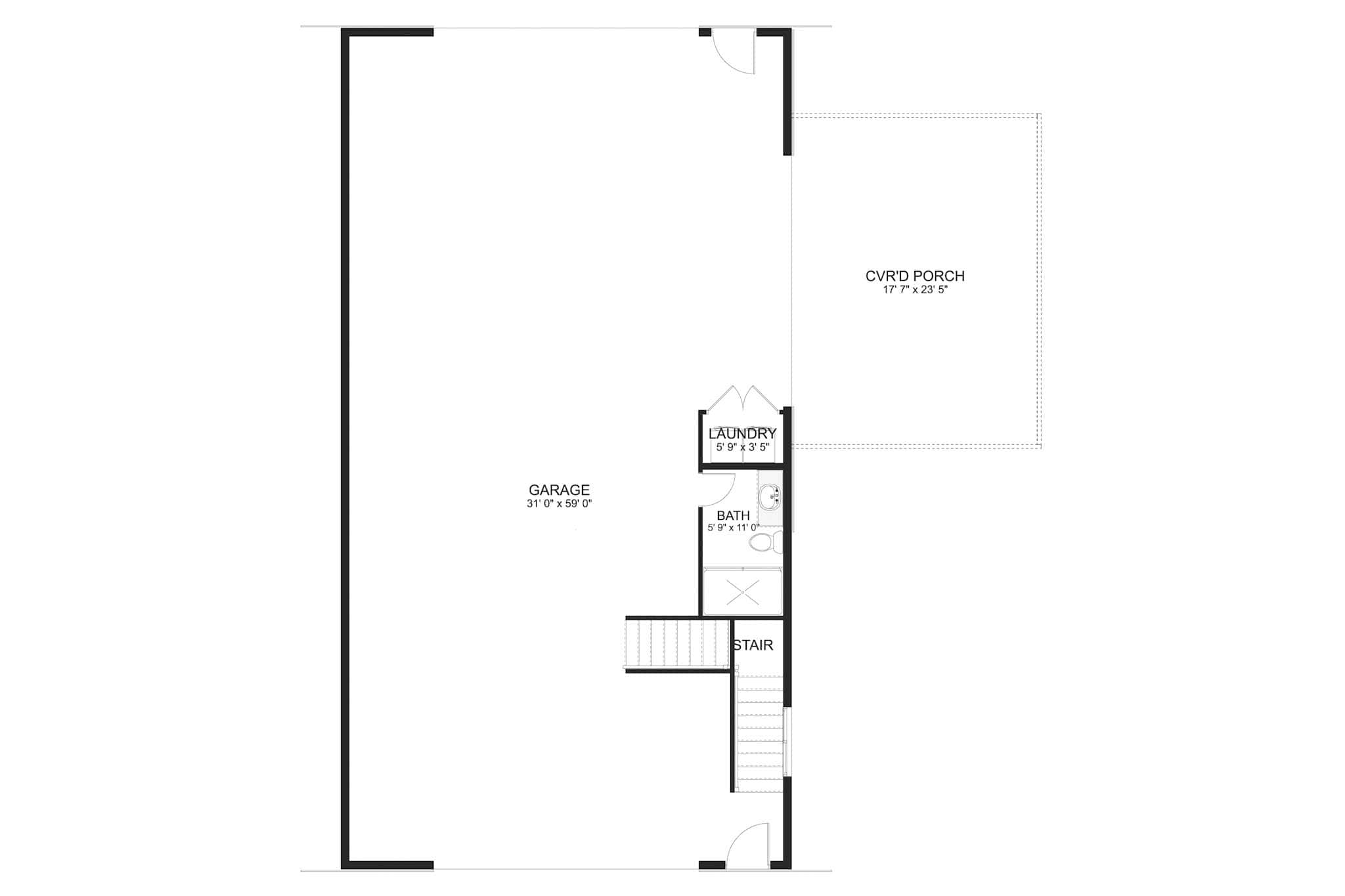 Garage of Garage w/Apartments Plan #187-1243