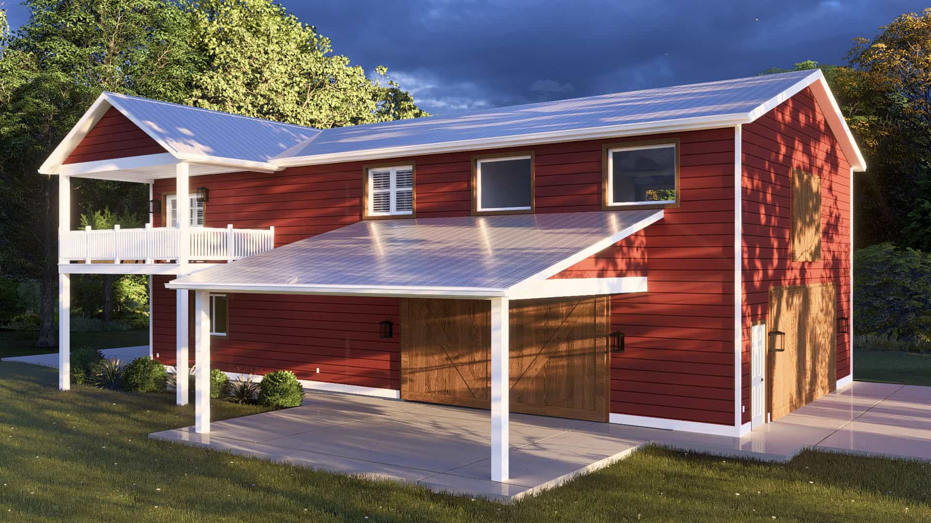 Right Side View of this 2-Bedroom,1253 Sq Ft Plan -187-1243