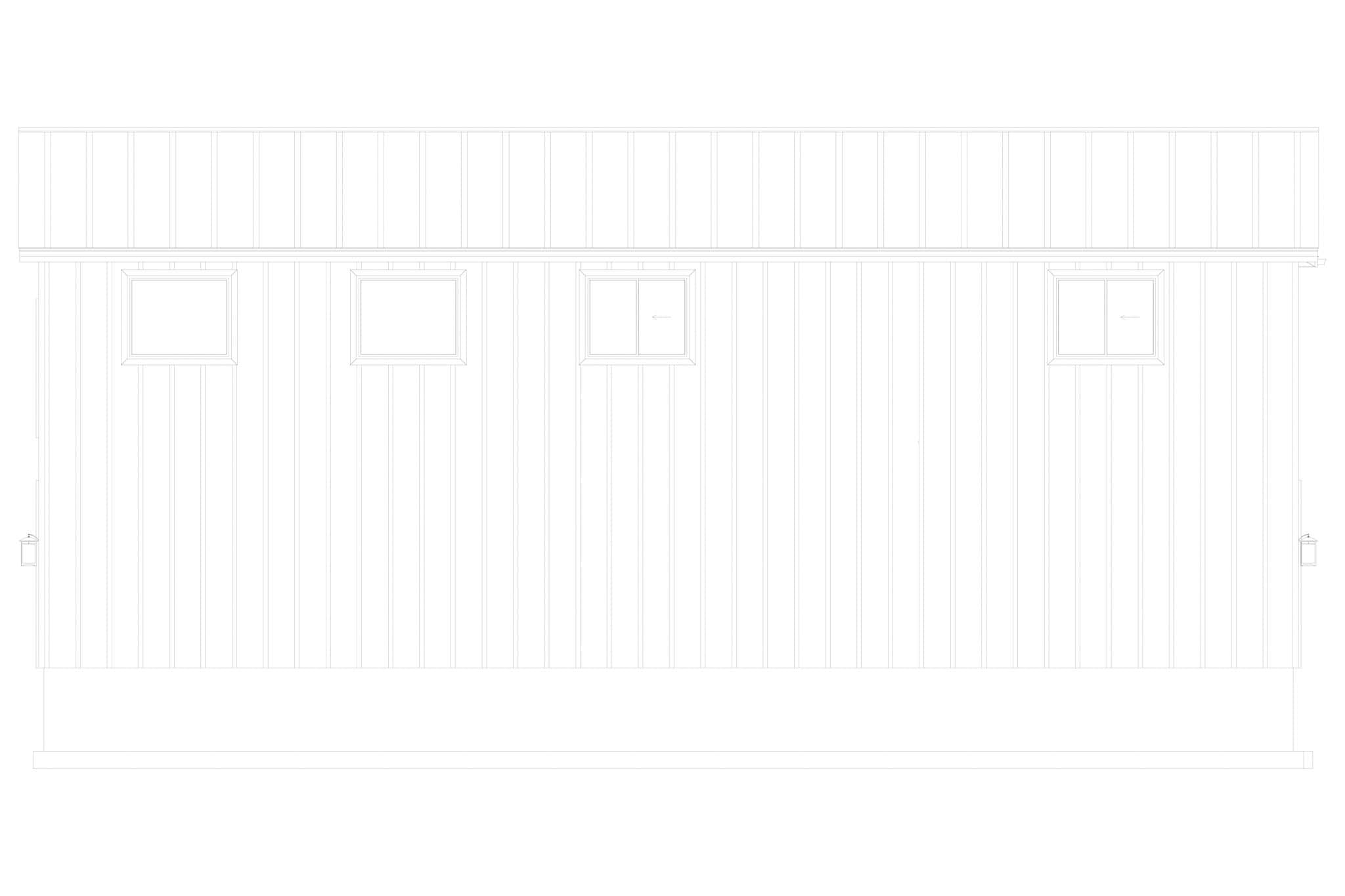 Home Plan Left Elevation of this 2-Bedroom,1253 Sq Ft Plan -187-1243