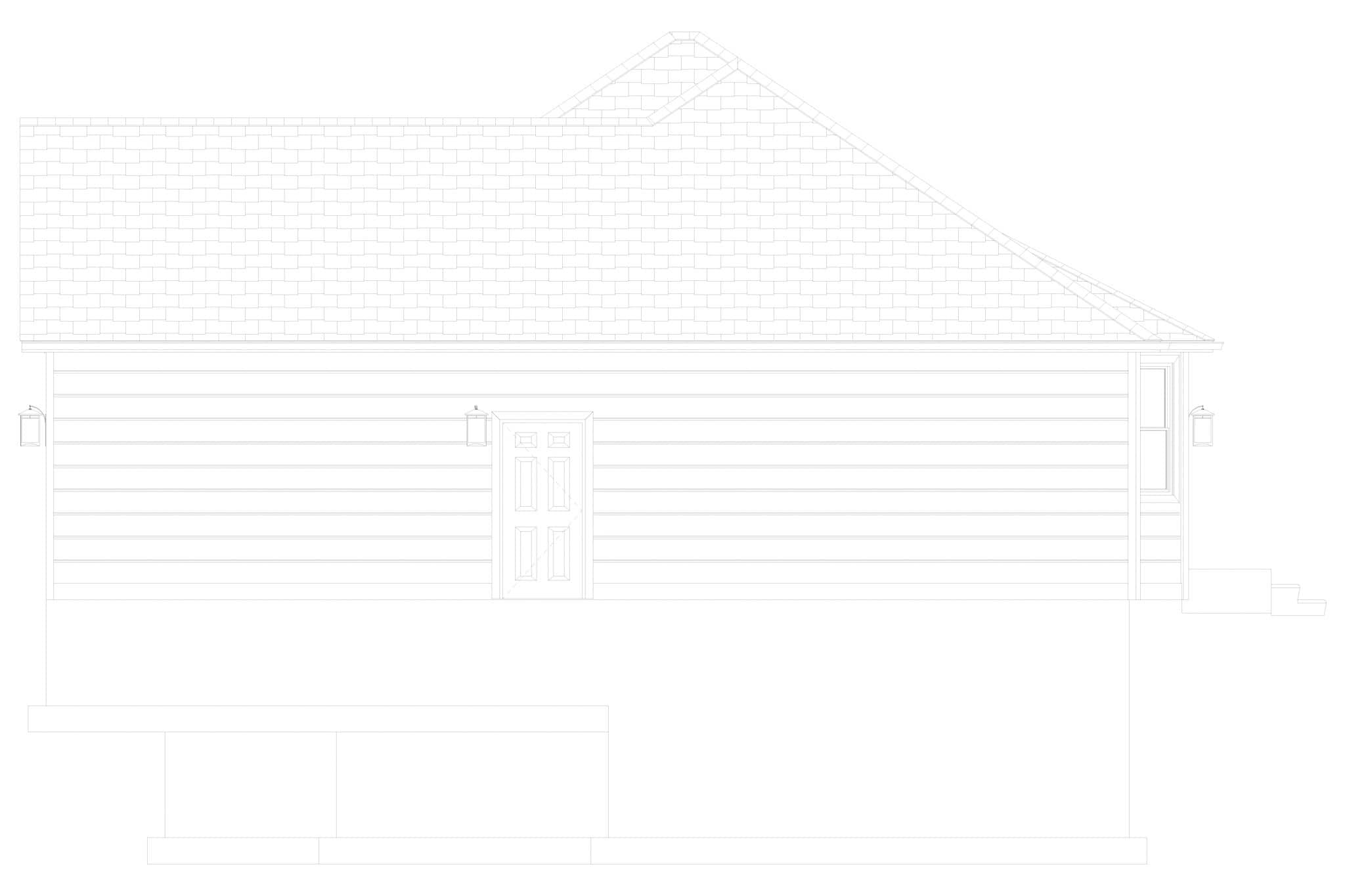 Home Plan Right Elevation of this 3-Bedroom,1914 Sq Ft Plan -187-1244