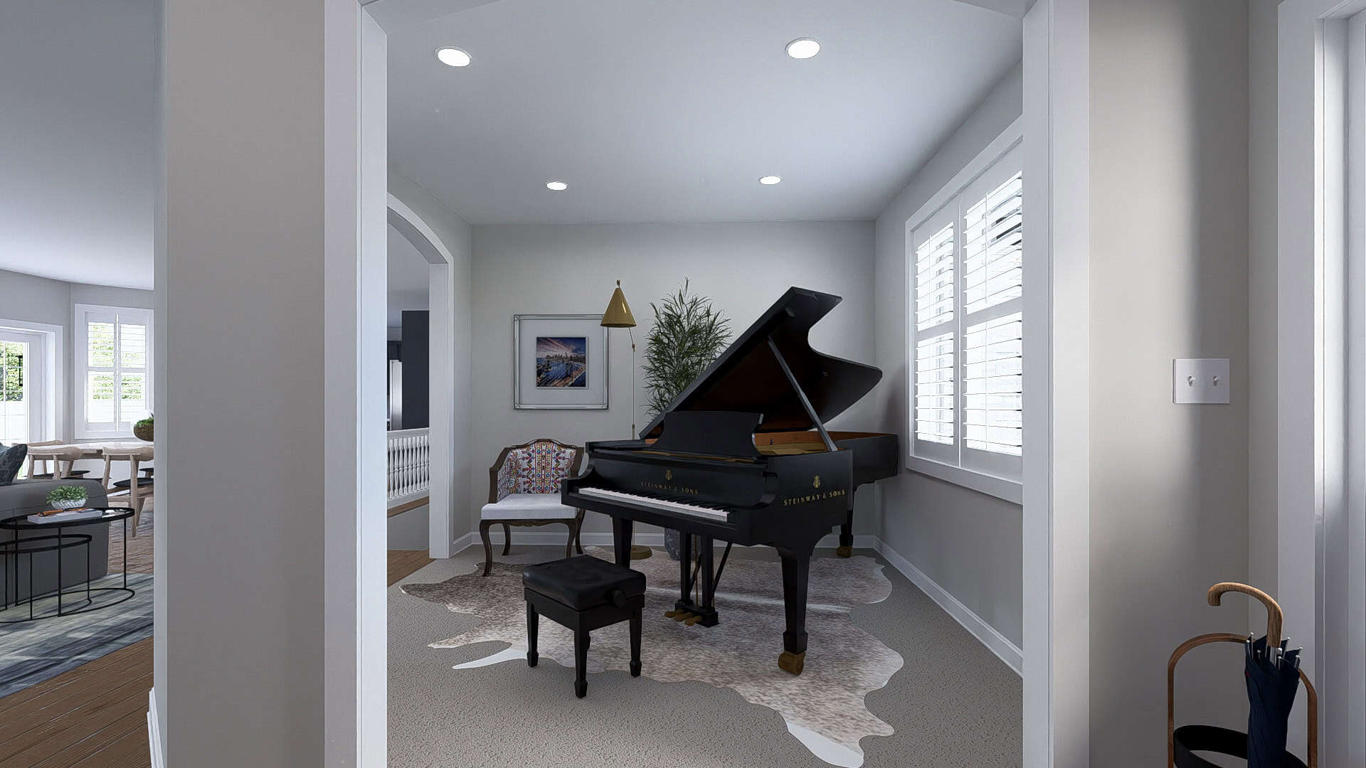 Living Room of this 3-Bedroom,1914 Sq Ft Plan -187-1244