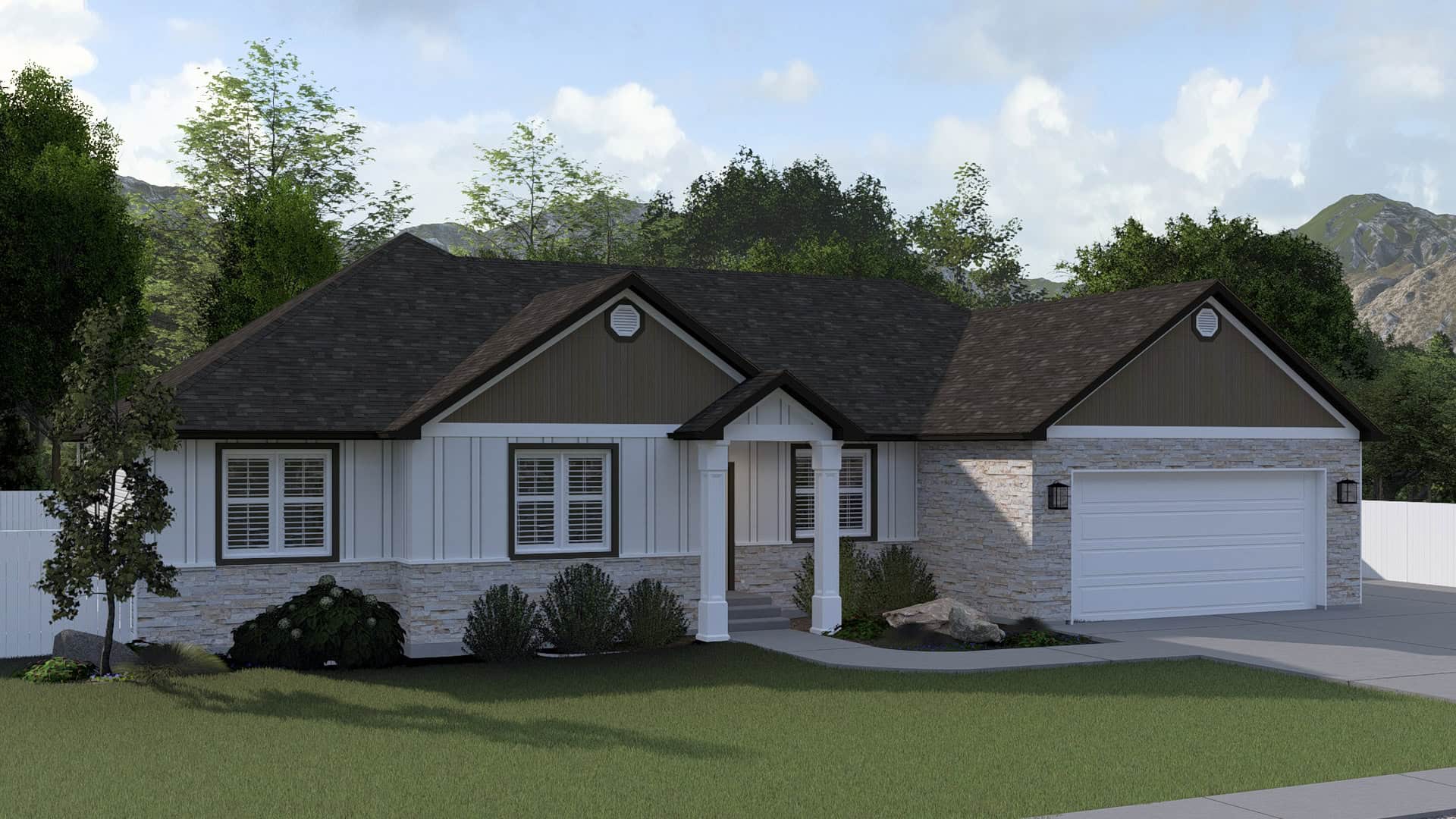 Front View of this 3-Bedroom,1914 Sq Ft Plan -187-1244
