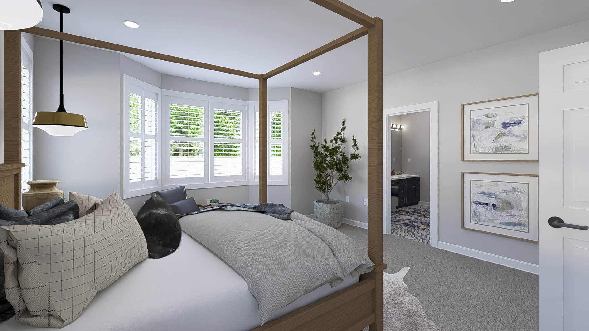 Master Bedroom of this 3-Bedroom,1914 Sq Ft Plan -187-1244