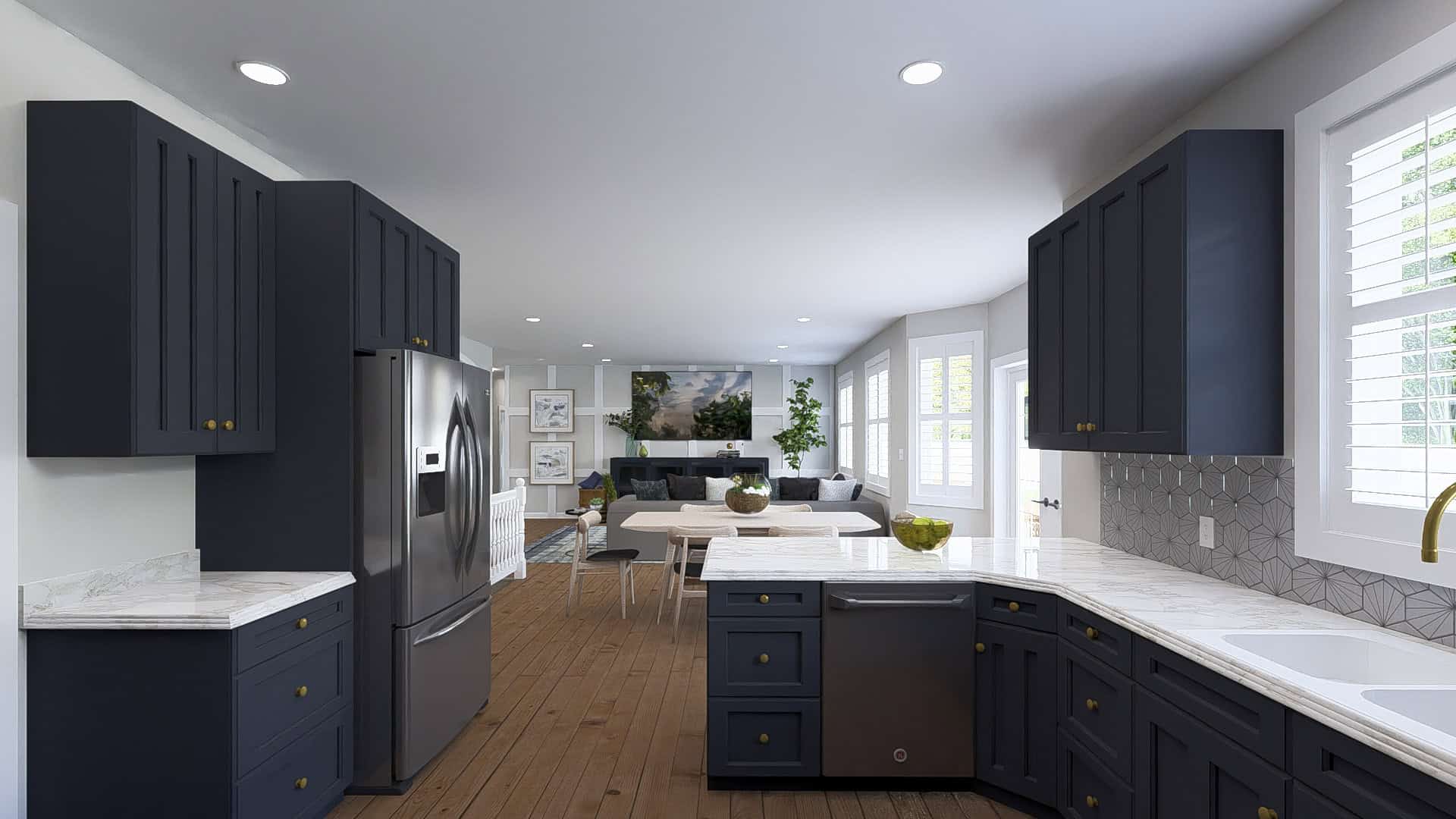 Kitchen: Breakfast Bar of this 3-Bedroom,1914 Sq Ft Plan -187-1244