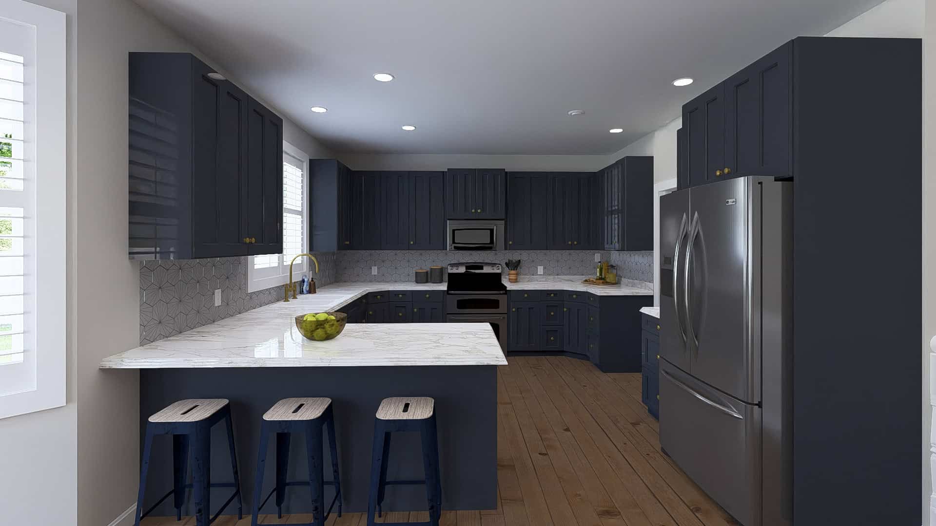 Kitchen: Breakfast Bar of this 3-Bedroom,1914 Sq Ft Plan -187-1244