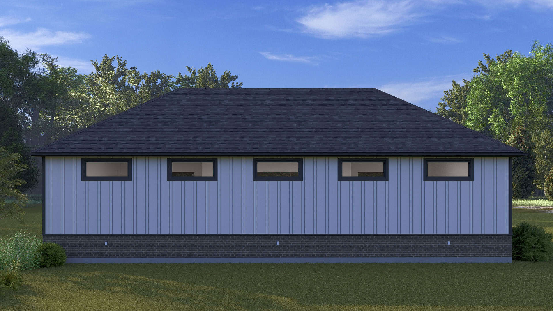 Rear View of this 0-Bedroom,1 Sq Ft Plan -187-1246