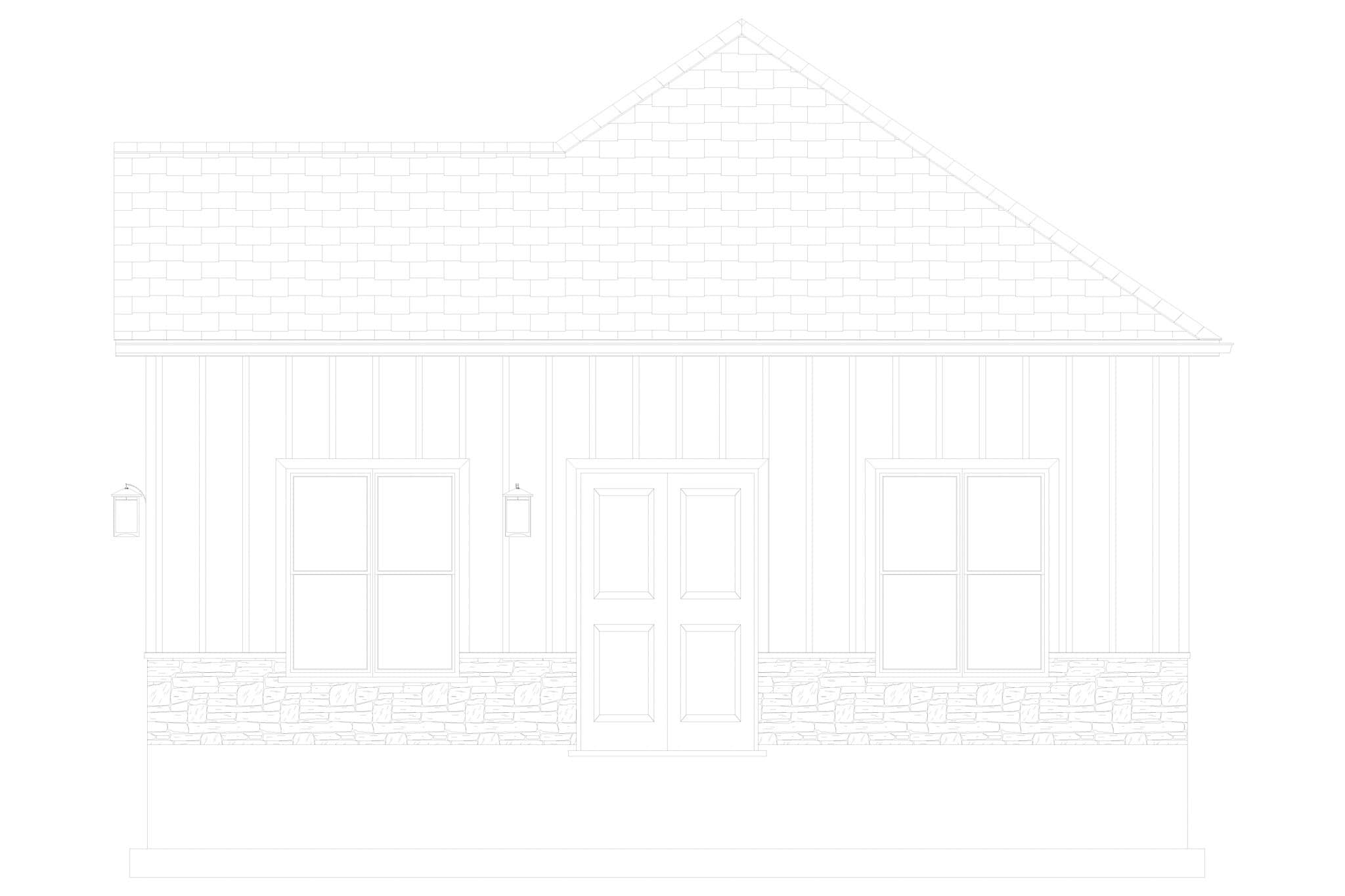 Home Plan Right Elevation of this 0-Bedroom,1 Sq Ft Plan -187-1246