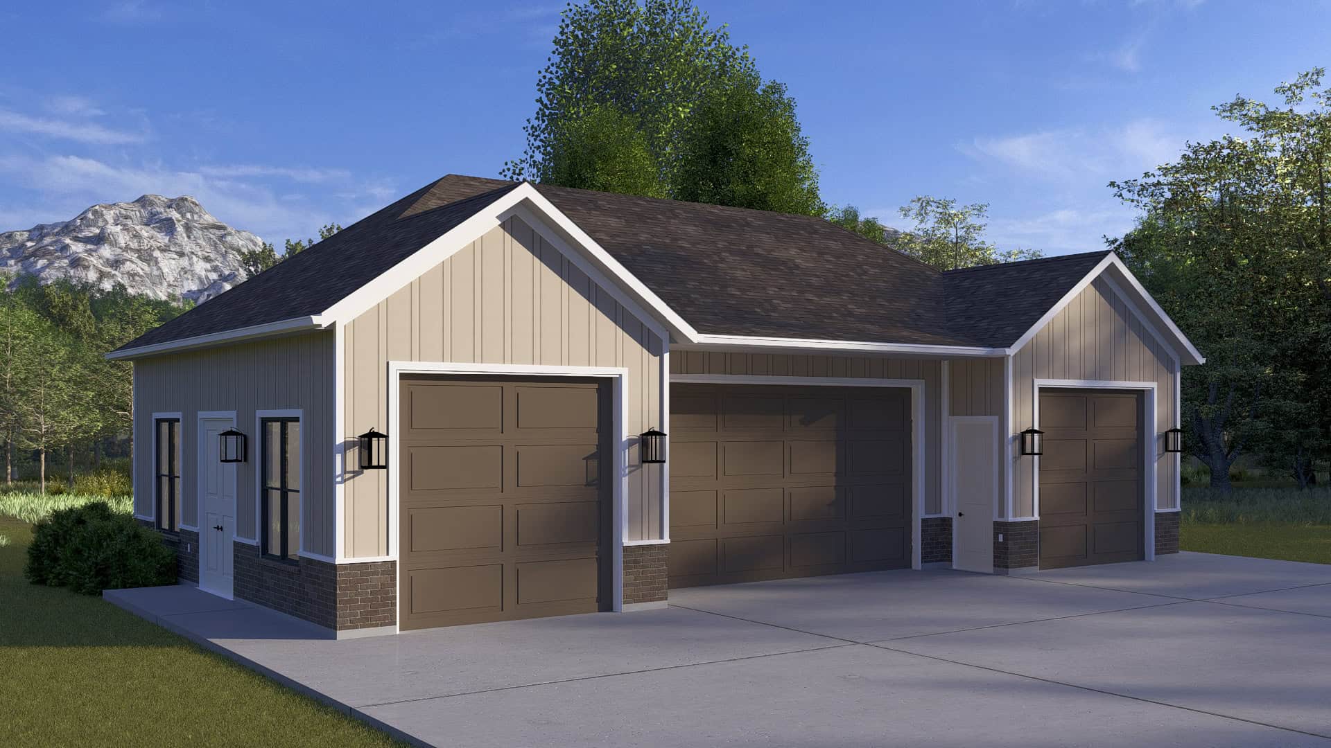 Left Side View of this 0-Bedroom,1 Sq Ft Plan -187-1246