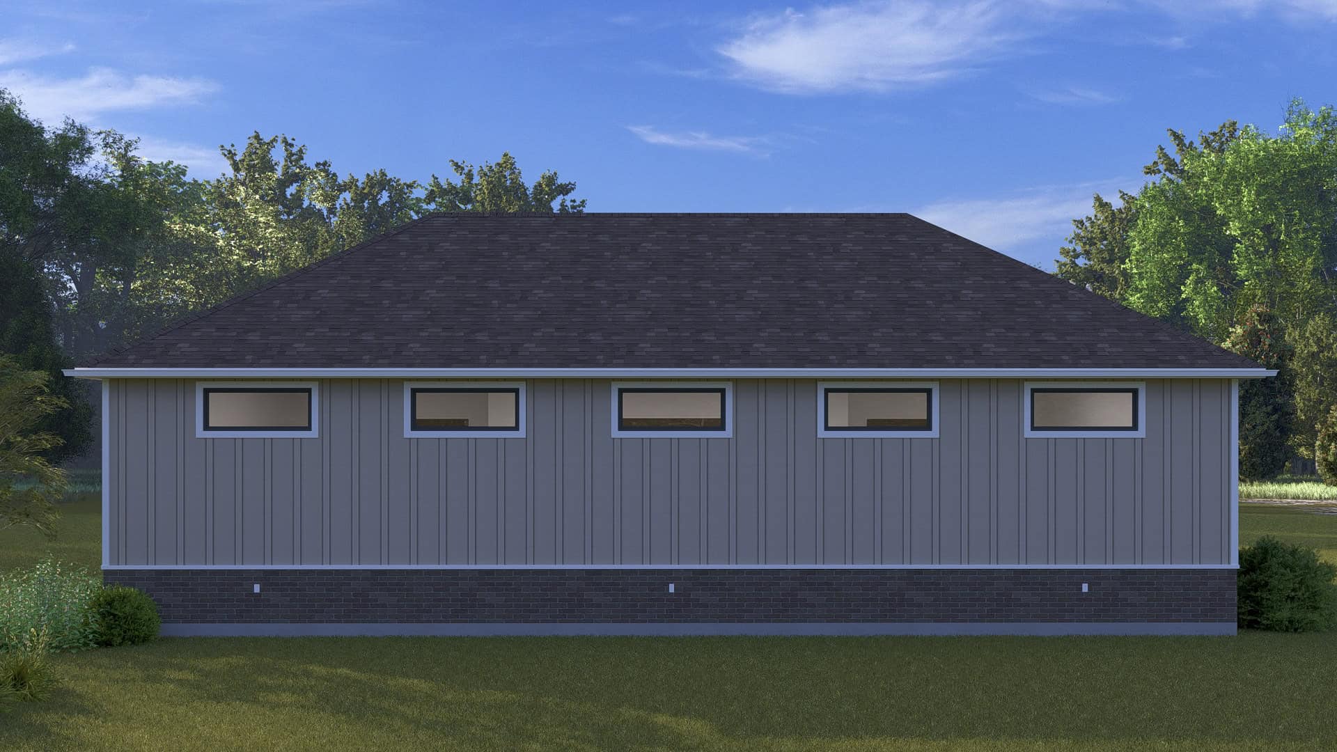 Rear View of this 0-Bedroom,1 Sq Ft Plan -187-1246