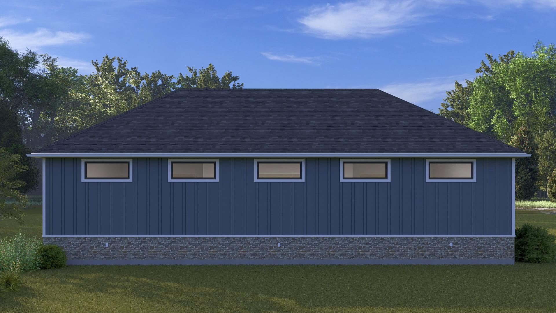 Rear View of this 0-Bedroom,1 Sq Ft Plan -187-1246