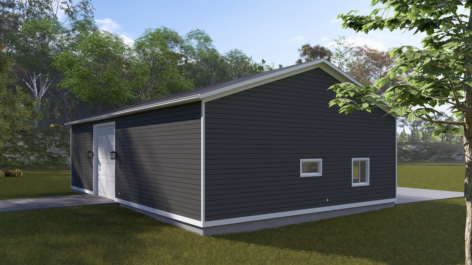 Rear View of this 0-Bedroom,1 Sq Ft Plan -187-1247