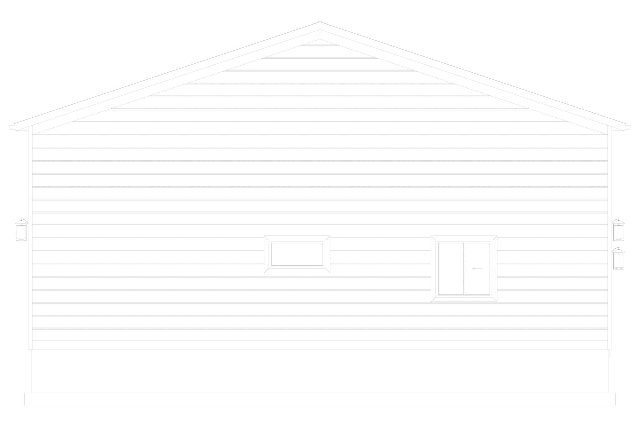 Home Plan Left Elevation of this 0-Bedroom,1 Sq Ft Plan -187-1247