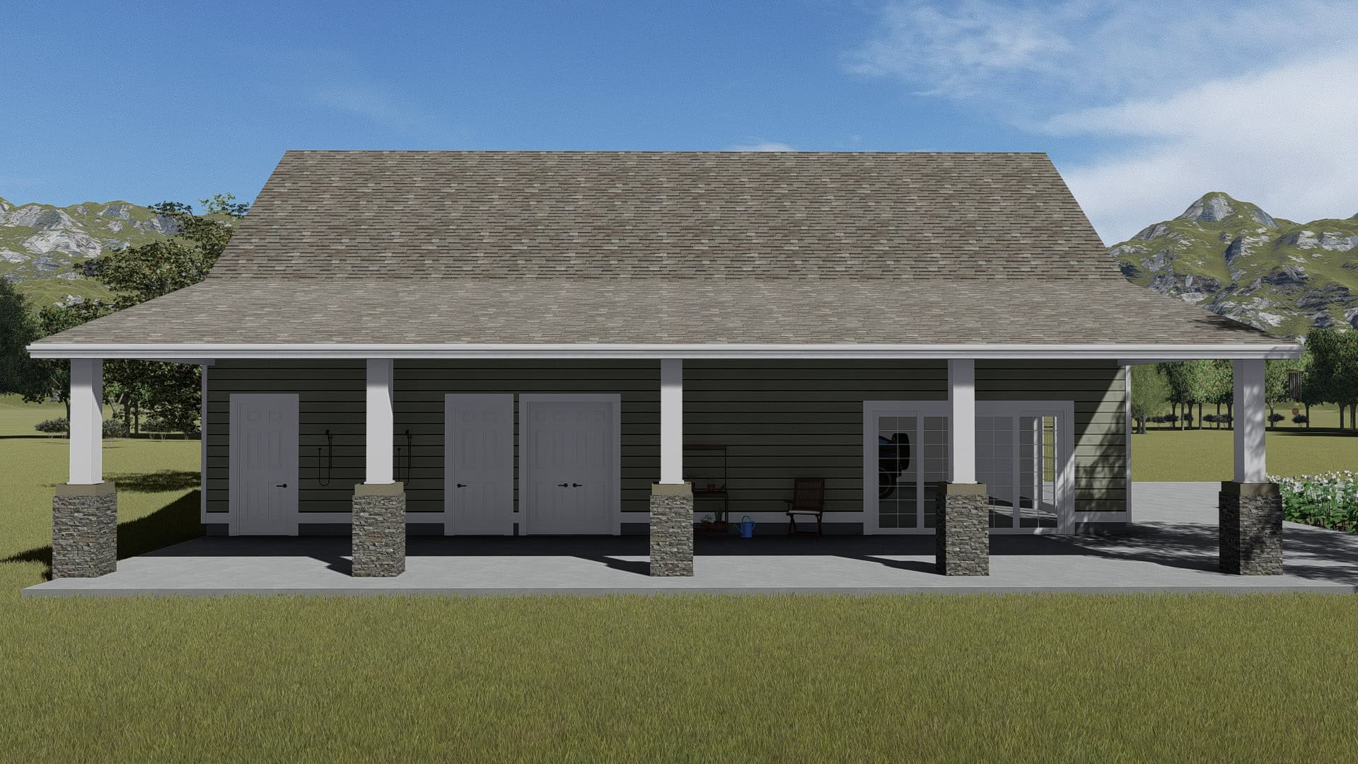 Porch - Wraparound of this 0-Bedroom,1 Sq Ft Plan -187-1248