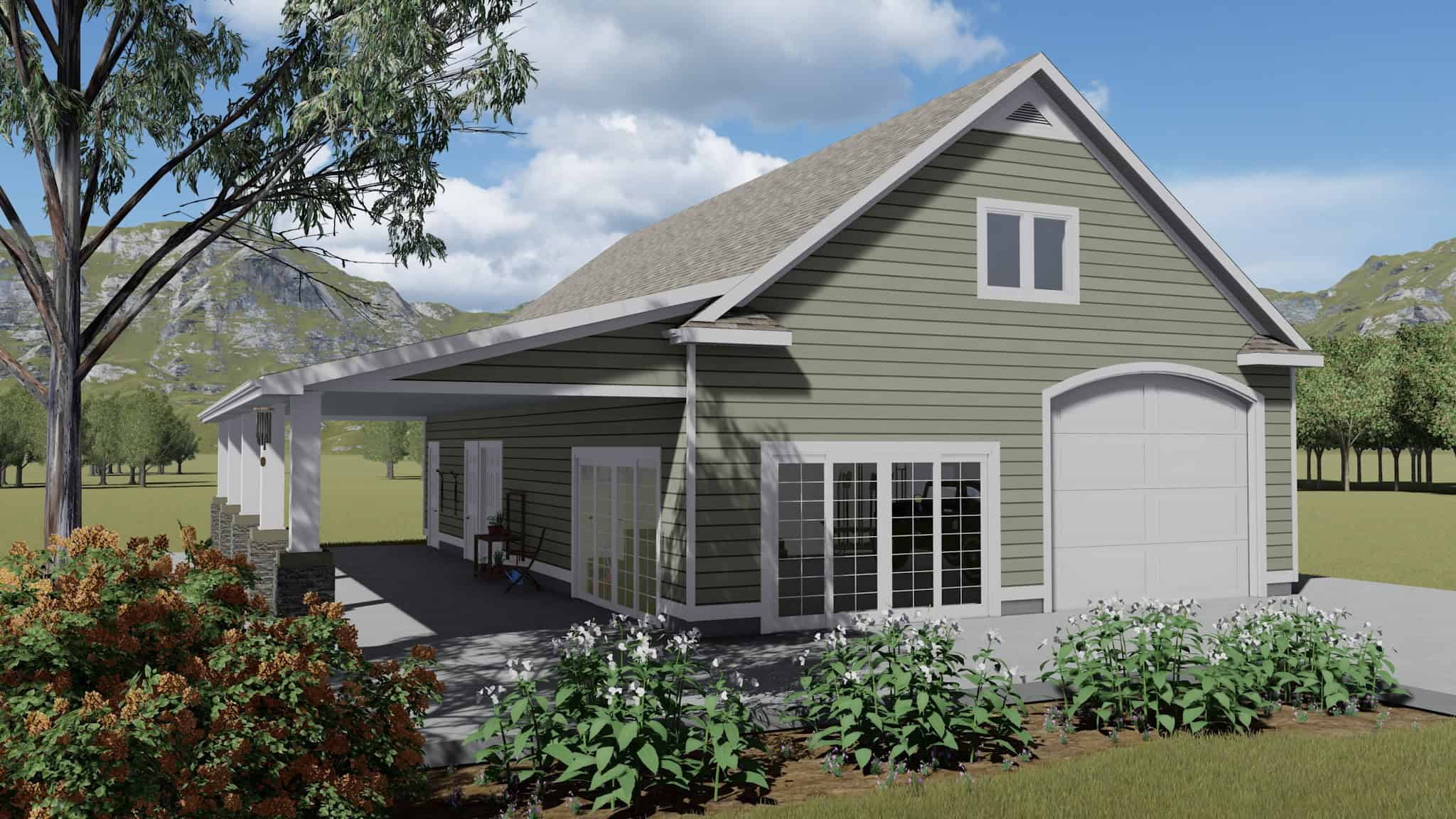 Left Side View of this 0-Bedroom,1 Sq Ft Plan -187-1248