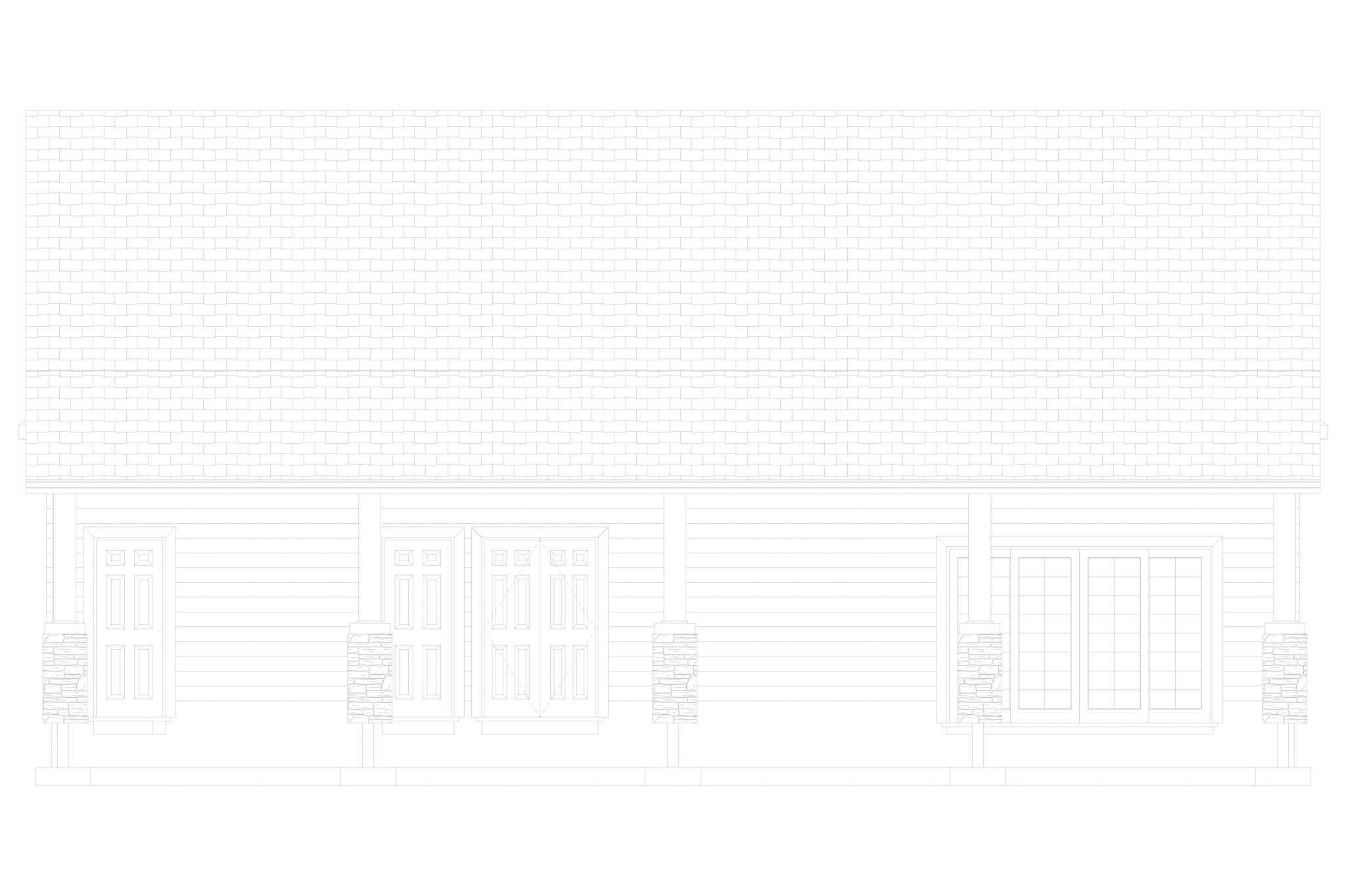 Home Plan Left Elevation of this 0-Bedroom,1 Sq Ft Plan -187-1248