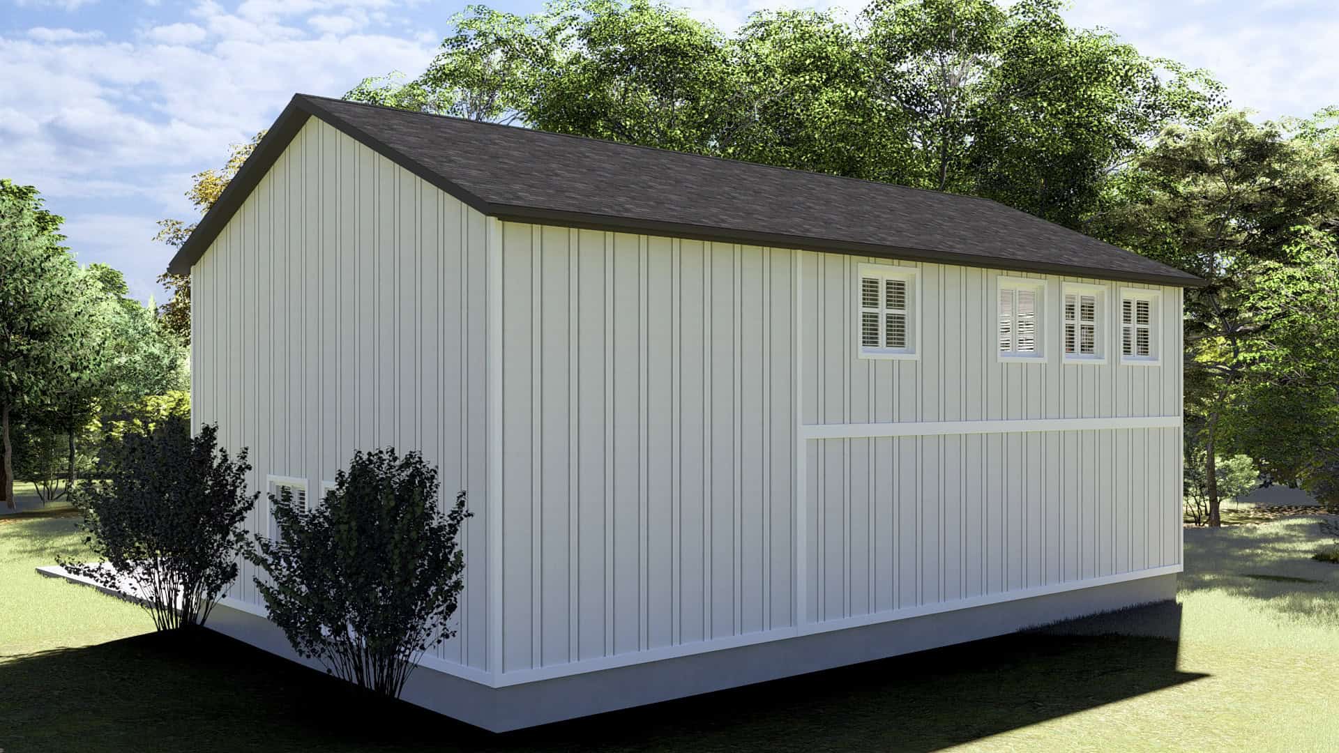 Rear View of this 2-Bedroom,1012 Sq Ft Plan -187-1249