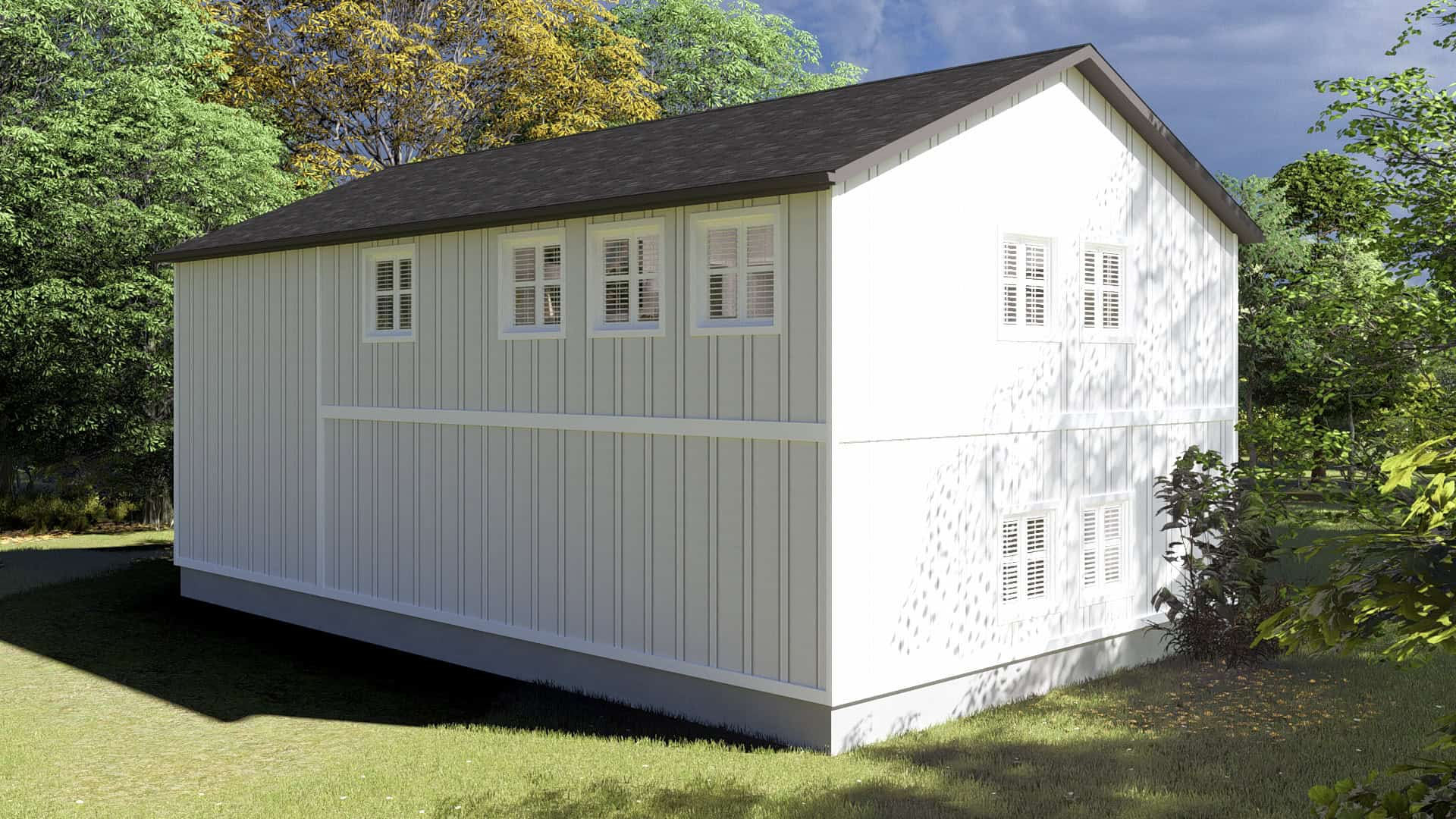 Rear View of this 2-Bedroom,1012 Sq Ft Plan -187-1249