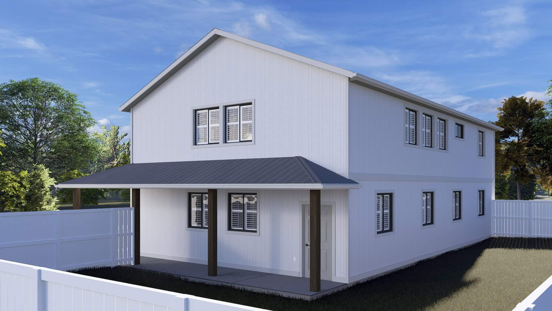 Right Side View of this 2-Bedroom,1488 Sq Ft Plan -187-1250