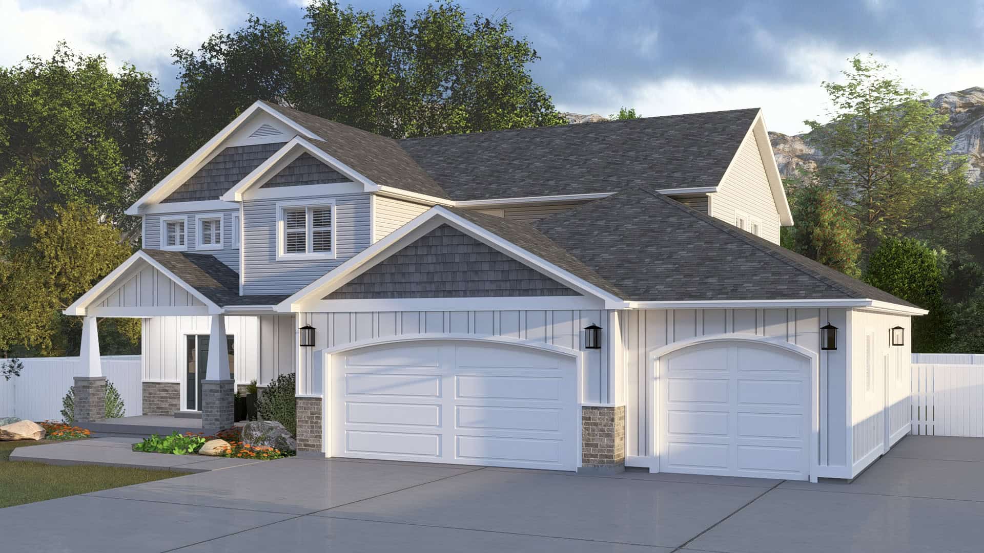 Front View of this 4-Bedroom,2776 Sq Ft Plan -187-1251
