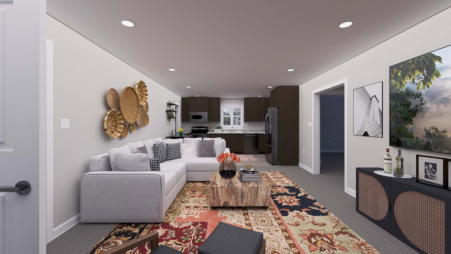 Living Room of this 2-Bedroom,1049 Sq Ft Plan -187-1252