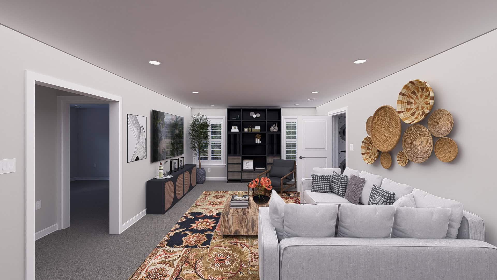 Living Room of this 2-Bedroom,1049 Sq Ft Plan -187-1252